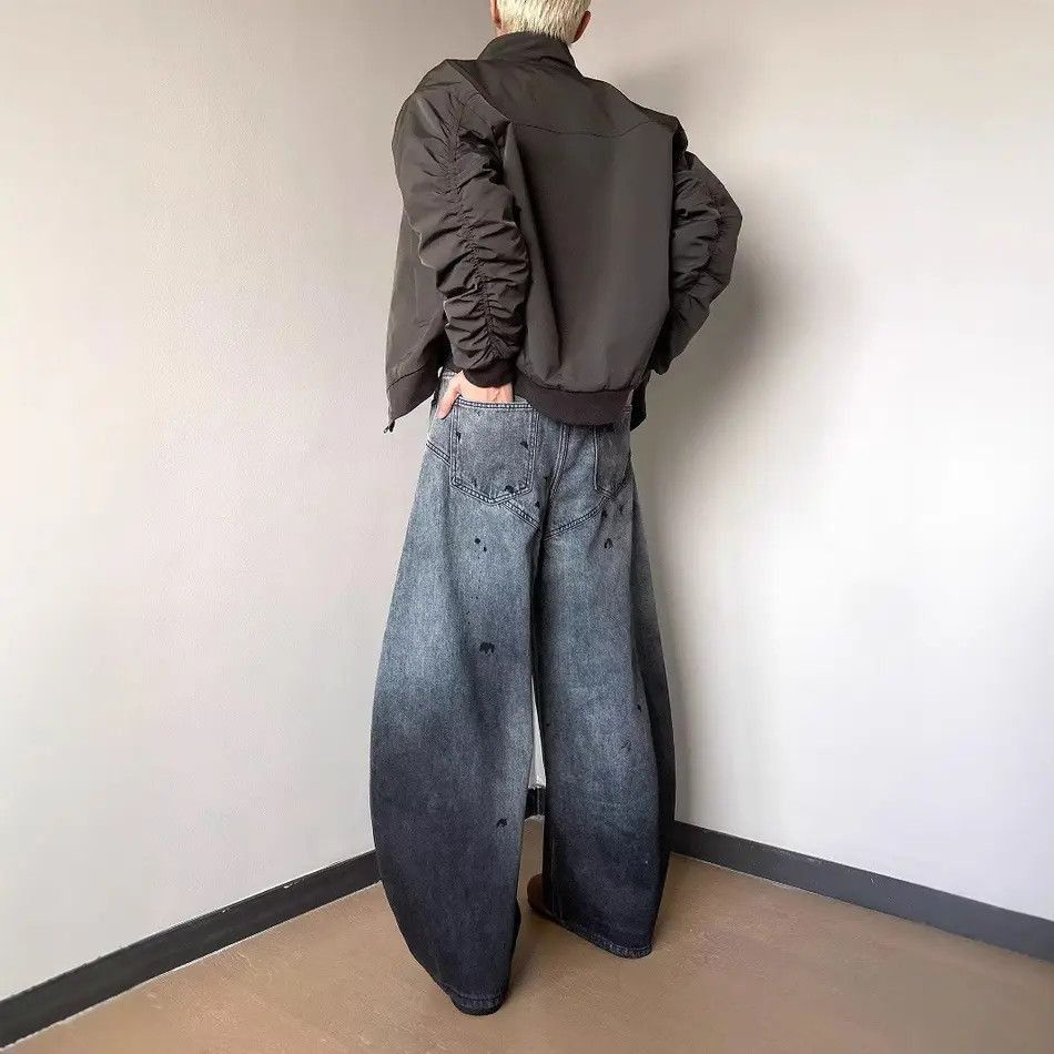 Japanese Brand Retro loose splashed ink gradient jeans Size US 32 / EU 48 - 4 Thumbnail