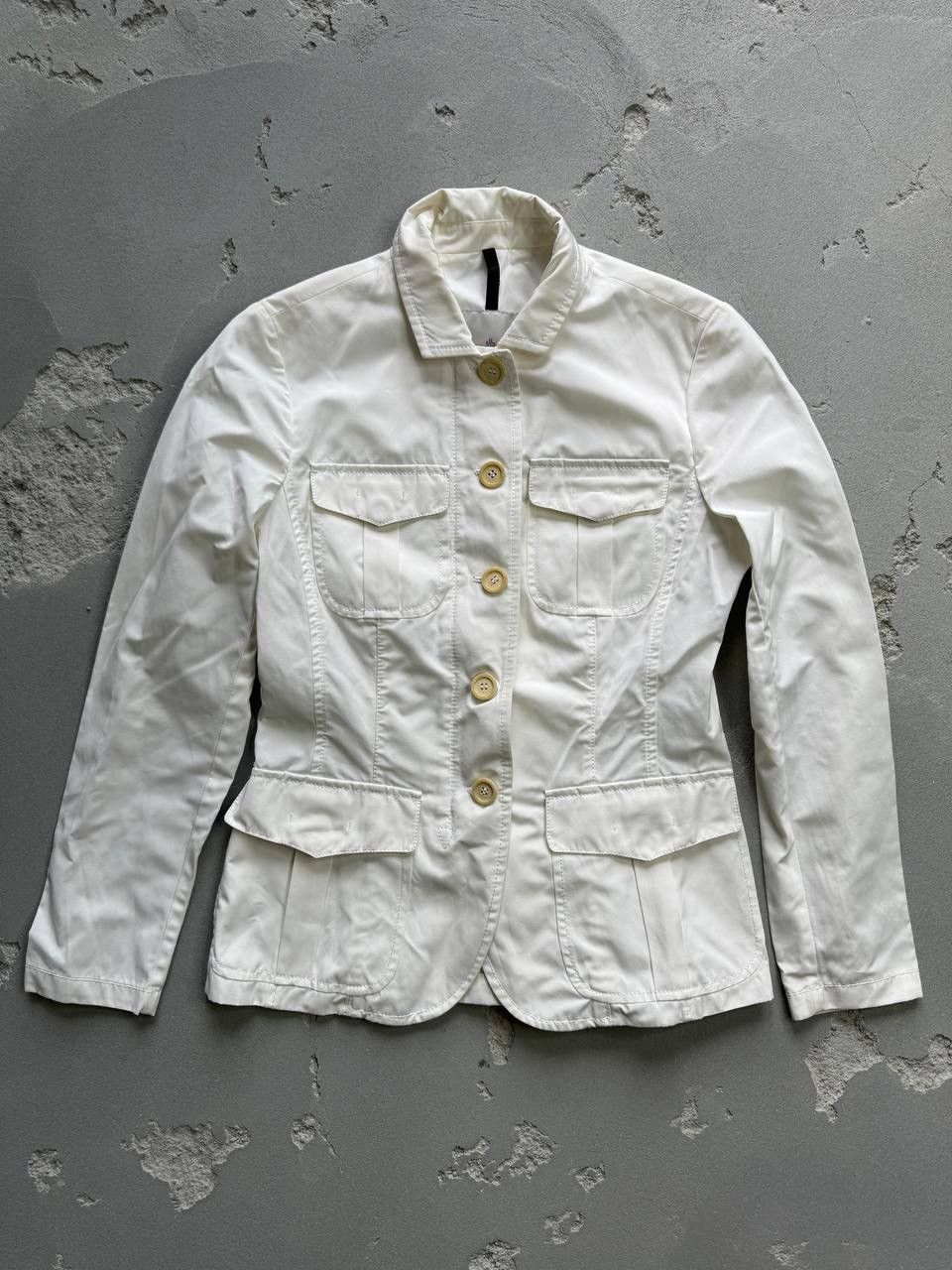 Moncler × Vintage MONCLER Tailored Jacket White Women's Size M Size M / US 6-8 / IT 42-44 - 1 Thumbnail