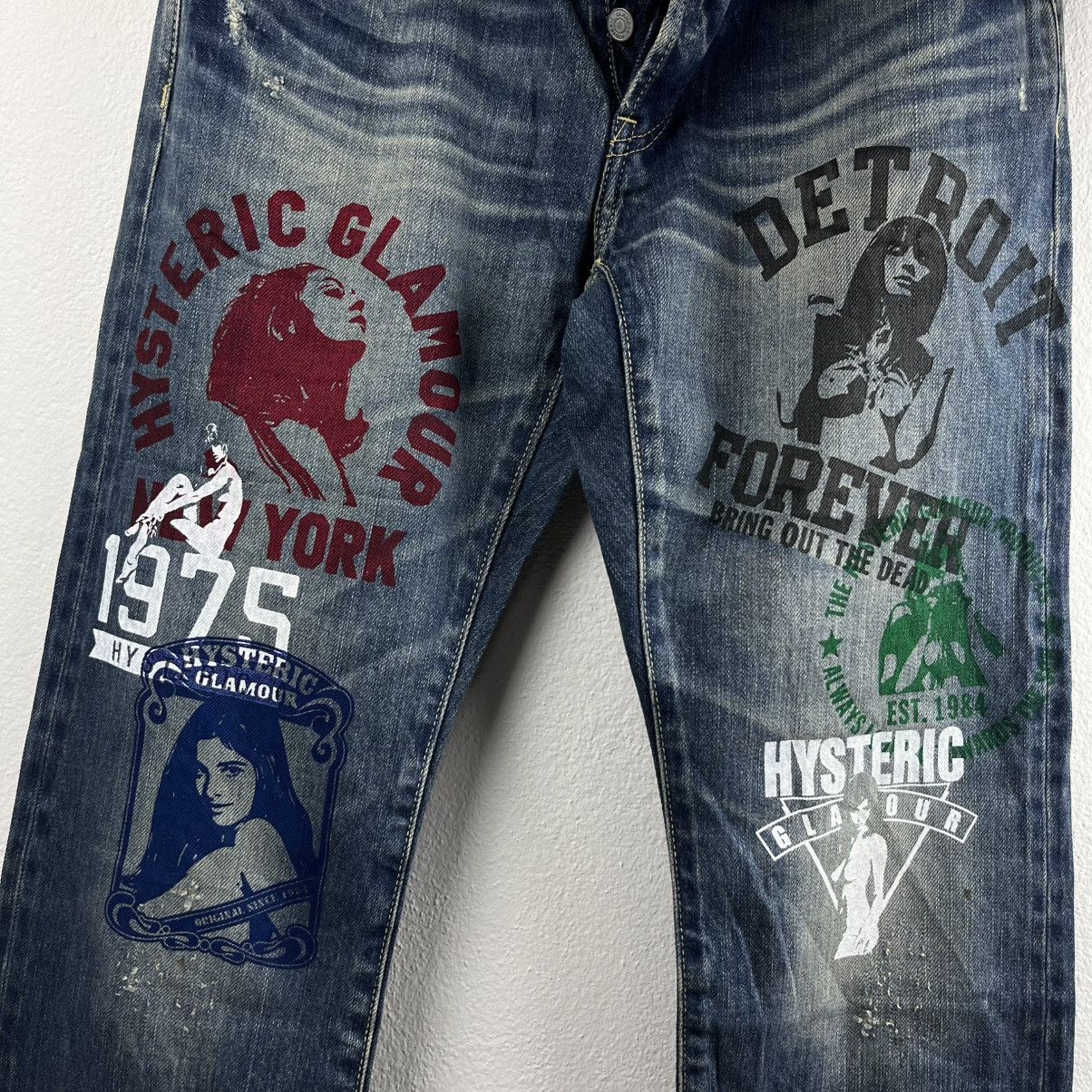 Designer × Hysteric Glamour × Japanese Brand RARE Hysteric Glamour Detroit Selvedge Denim Size US 32 / EU 48 - 9 Thumbnail