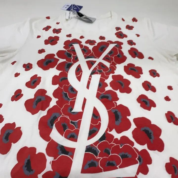 Saint Laurent Paris Saint Laurent Casual Floral Print Short Sleeve T-Shirt-2507 Size US S / EU 44-46 / 1 - 3 Thumbnail