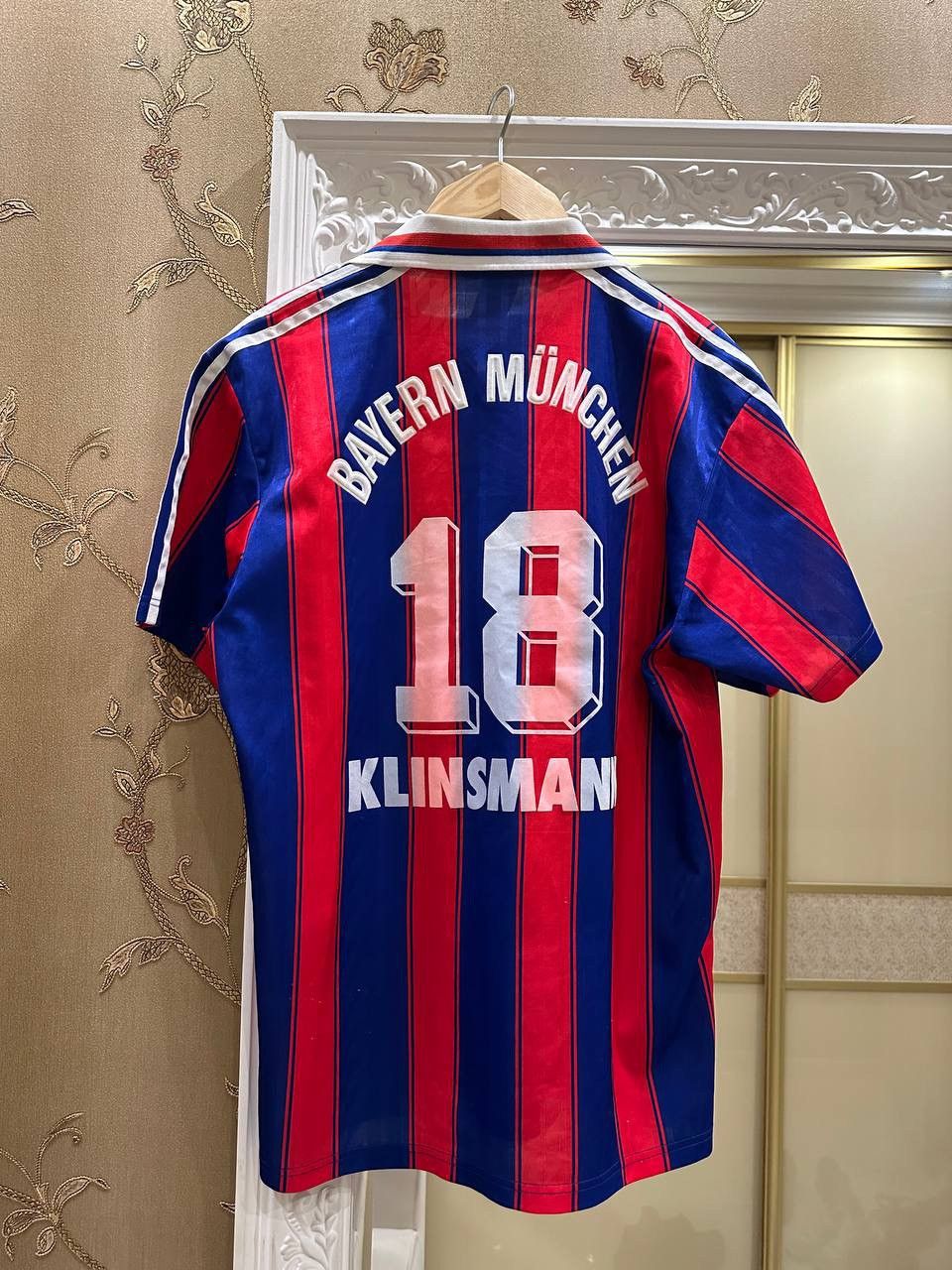 Vintage Adidas Bayern Munich 1996 1997 #18 Klinsmann Size US M / EU 48-50 / 2 - 2 Thumbnail