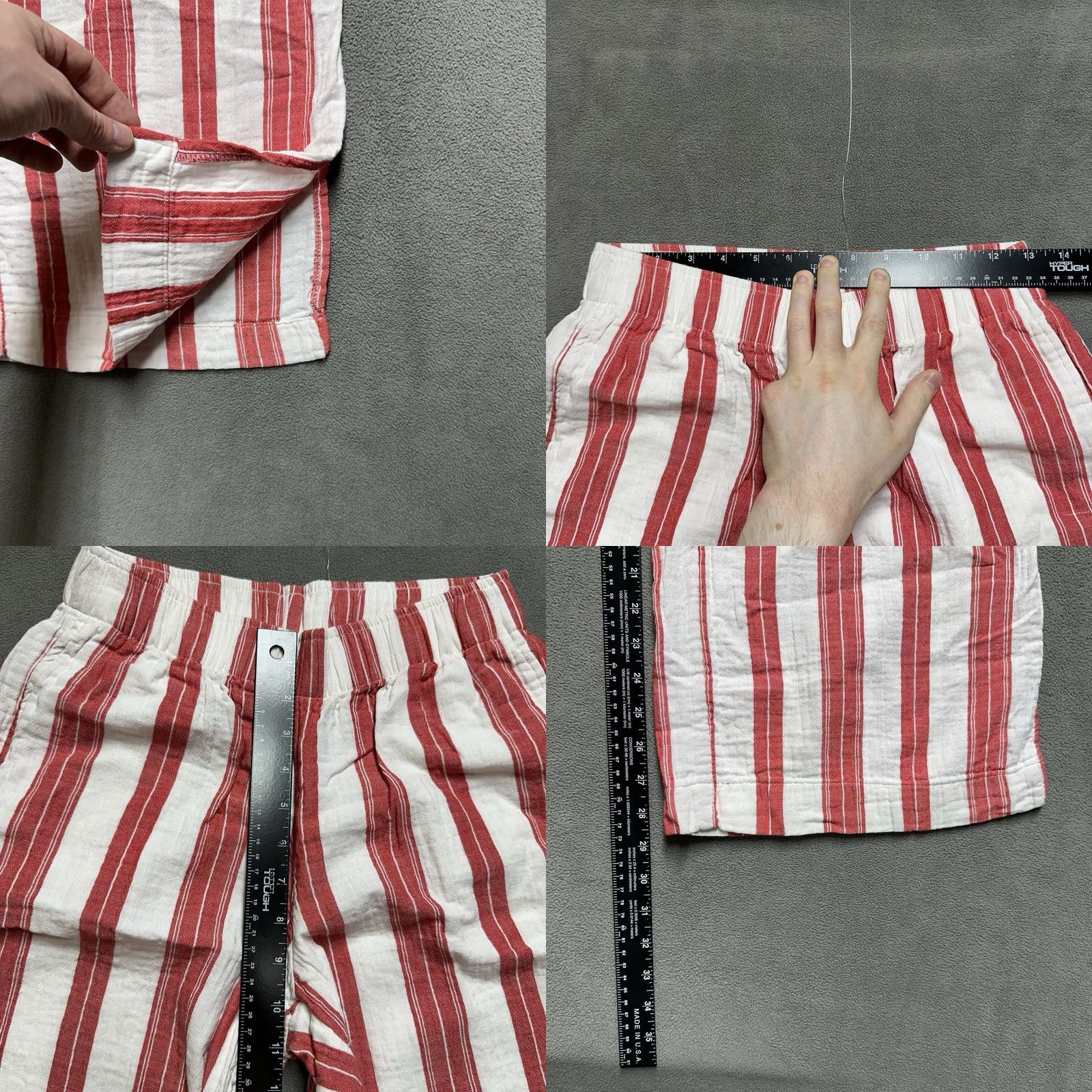Old Navy Old Navy Pants Womens XS Red White Striped Comfort Waistband Wide Leg Casual Size 26" / US 2 / IT 38 - 8 Thumbnail