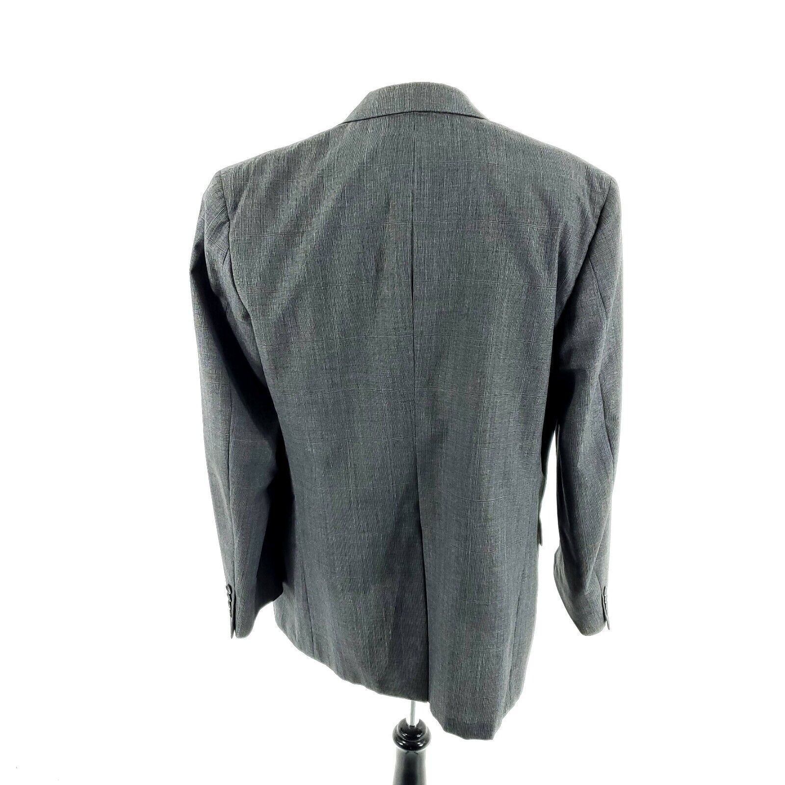 John Weitz John Weitz Wool 2 Button 2 Piece Suit 42L Gray Birdseye 41/3 Size 42L - 6 Thumbnail