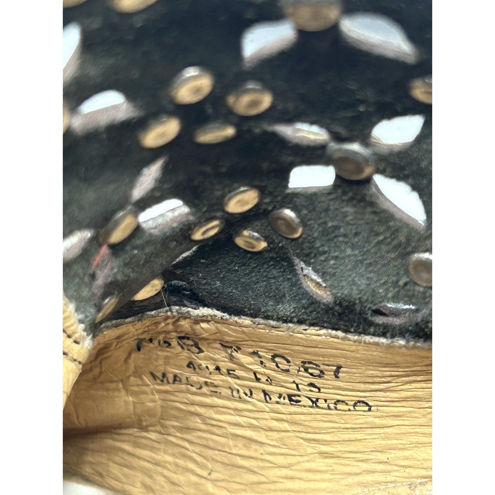 Frye Frye Boots Womens 7.5 B Black Studded Cutout Leather Ankle Booties Western Cad Leather Shaft Studded Block Heel Bootie Women Medium Width Black Size US 8 / IT 38 - 7 Thumbnail