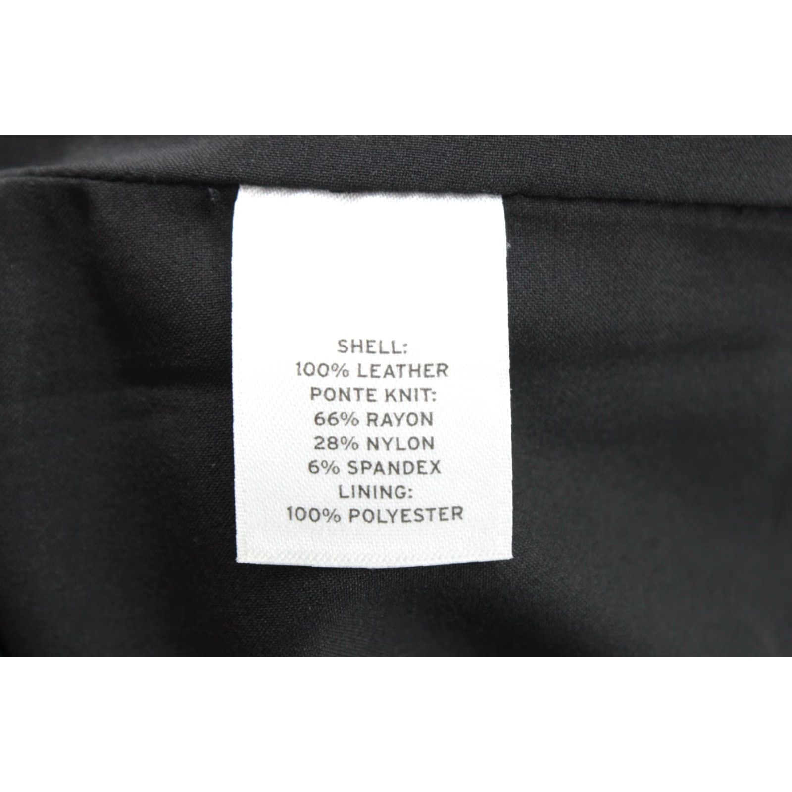 Vintage Halogen Leather Skirt Womens 4 Black A-Line Knee Length Zip Lined office - 80s 90s Grunge Punk Retro Rock Workwear Size 27" / US 4 / IT 40 - 5 Thumbnail