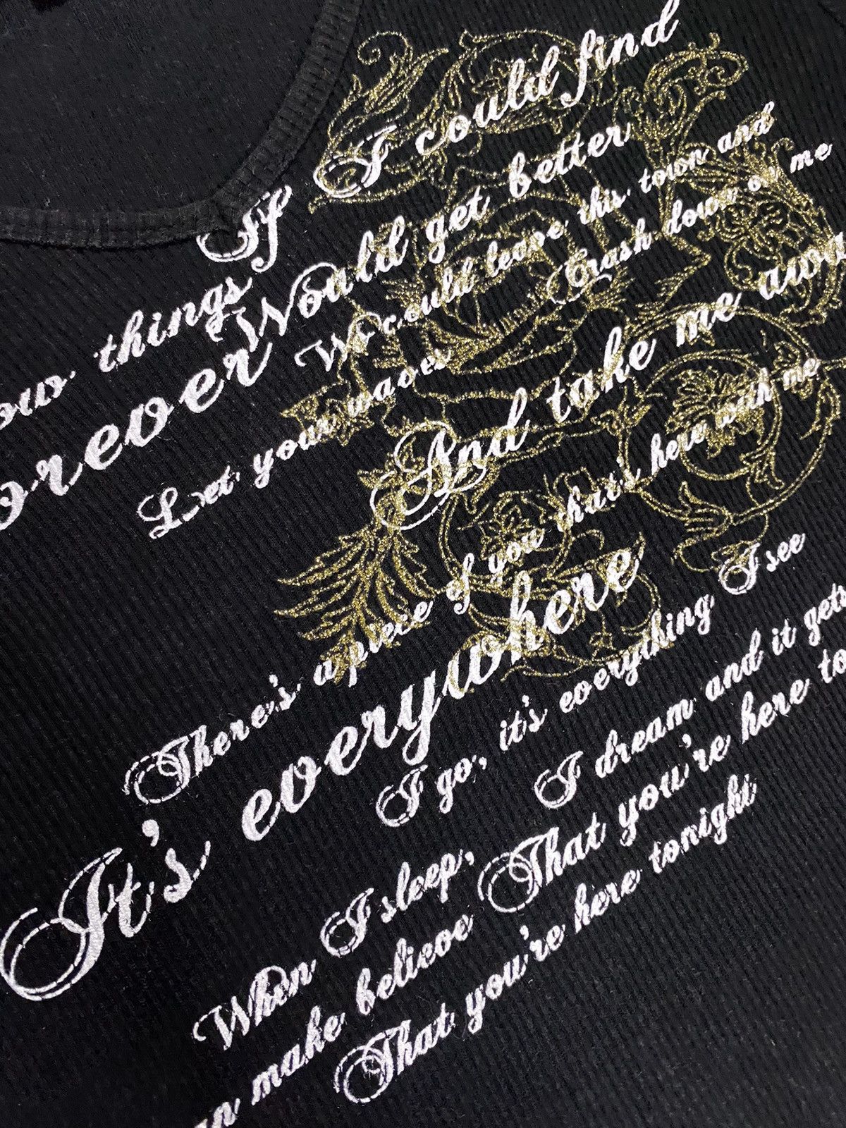 20471120 Poem You now things run forever Punk Style T shirt Size US L / EU 52-54 / 3 - 3 Thumbnail