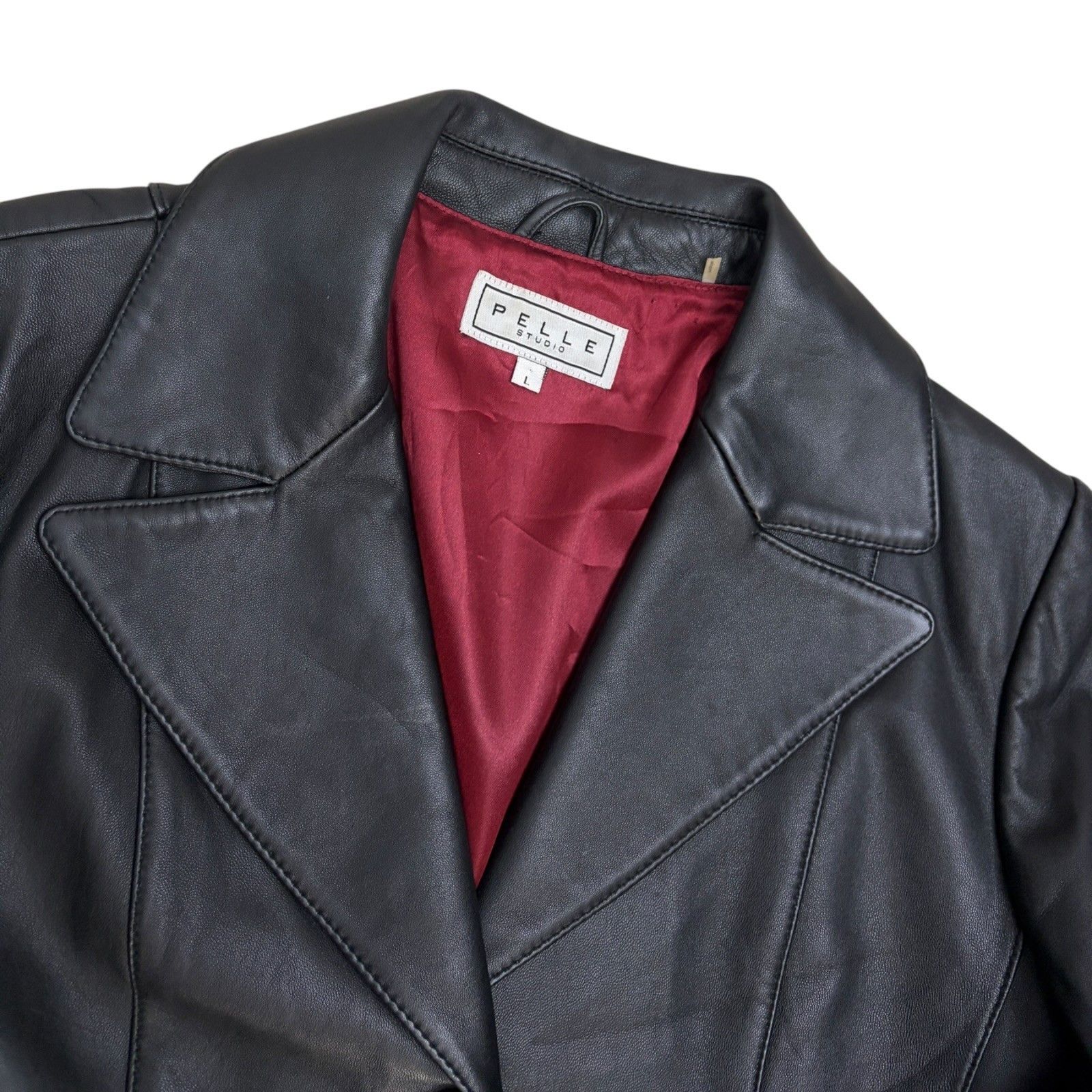 Other PELLE STUDIO Leather Vintage Casual Retro Jacket Coat Large Size L / US 10 / IT 46 - 2 Thumbnail