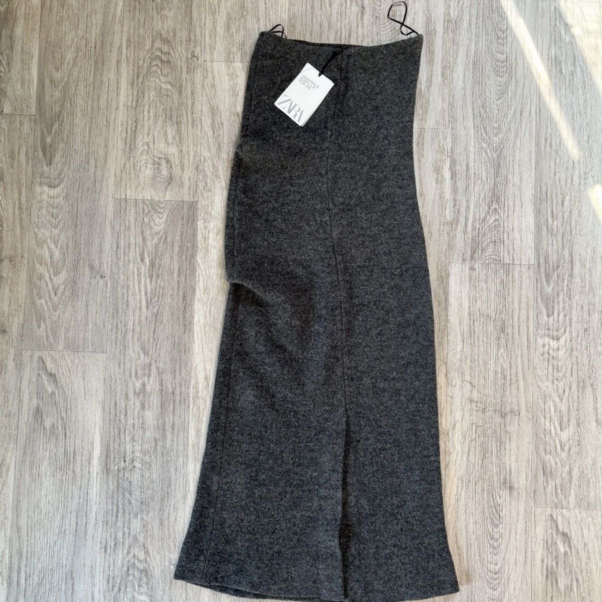 Zara Zara Limited Edition Grey 100% Wool Asymmetric Maxi Dress XS Size XS / US 0-2 / IT 36-38 - 5 Thumbnail