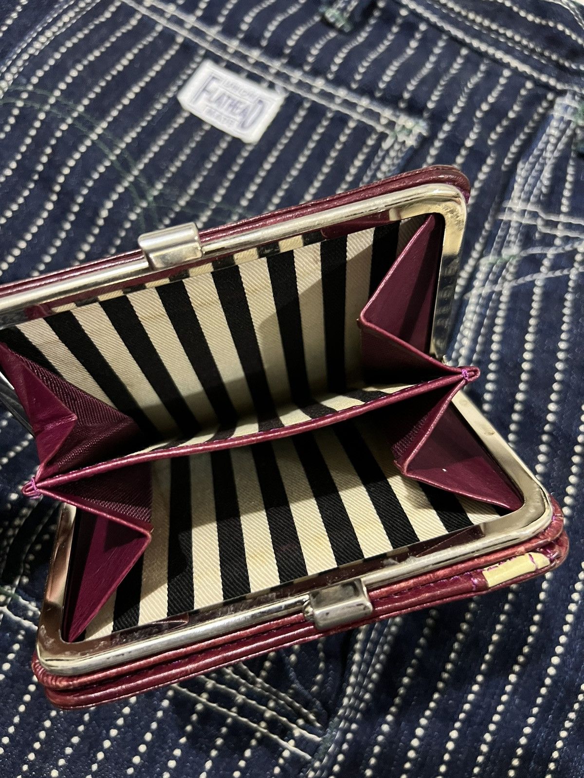 Genuine Leather × Paul Smith Paul Smith Rabbit Logo Hobo Violet Kiss Lock Leather Wallet Size ONE SIZE - 9 Thumbnail