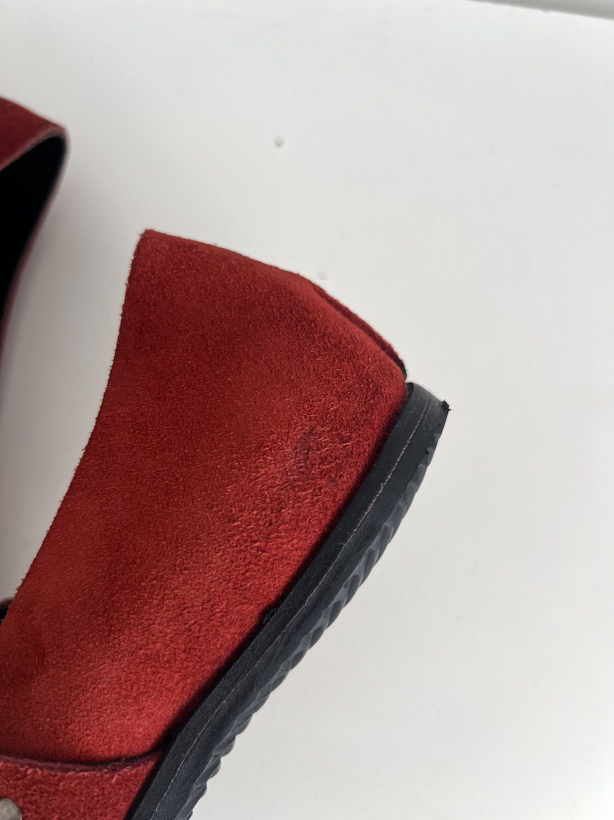 Ann Demeulemeester 🇺🇸Cliff Dweller x Cydwoq Mary Jane Red Suede Shoes Size US 7 / IT 37 - 12 Thumbnail
