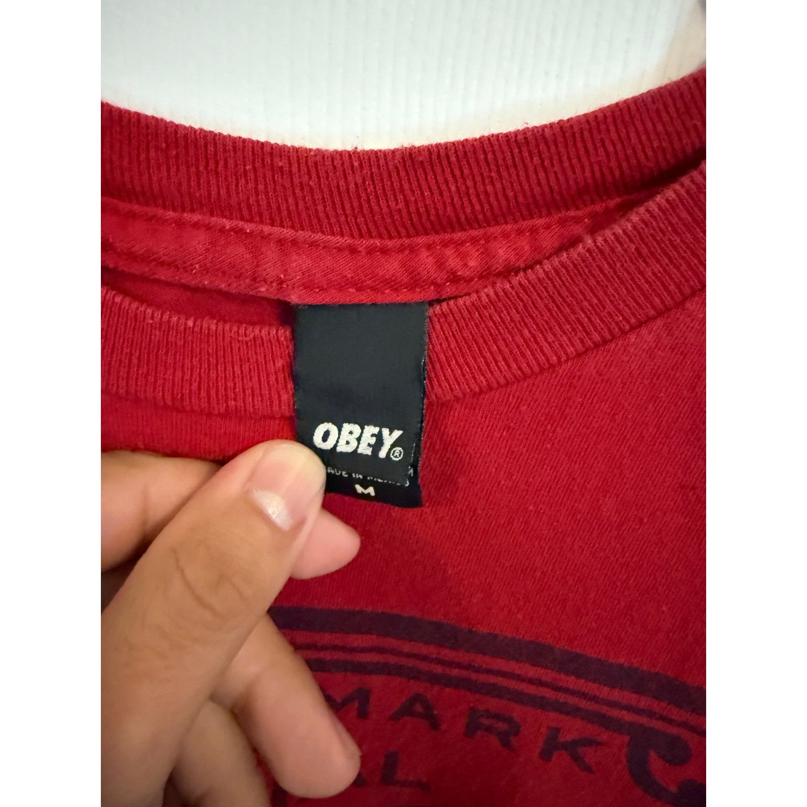 Obey Obey Red Graphic T-Shirt Men’s Medium – Streetwear Logo Tee Size US M / EU 48-50 / 2 - 4 Thumbnail
