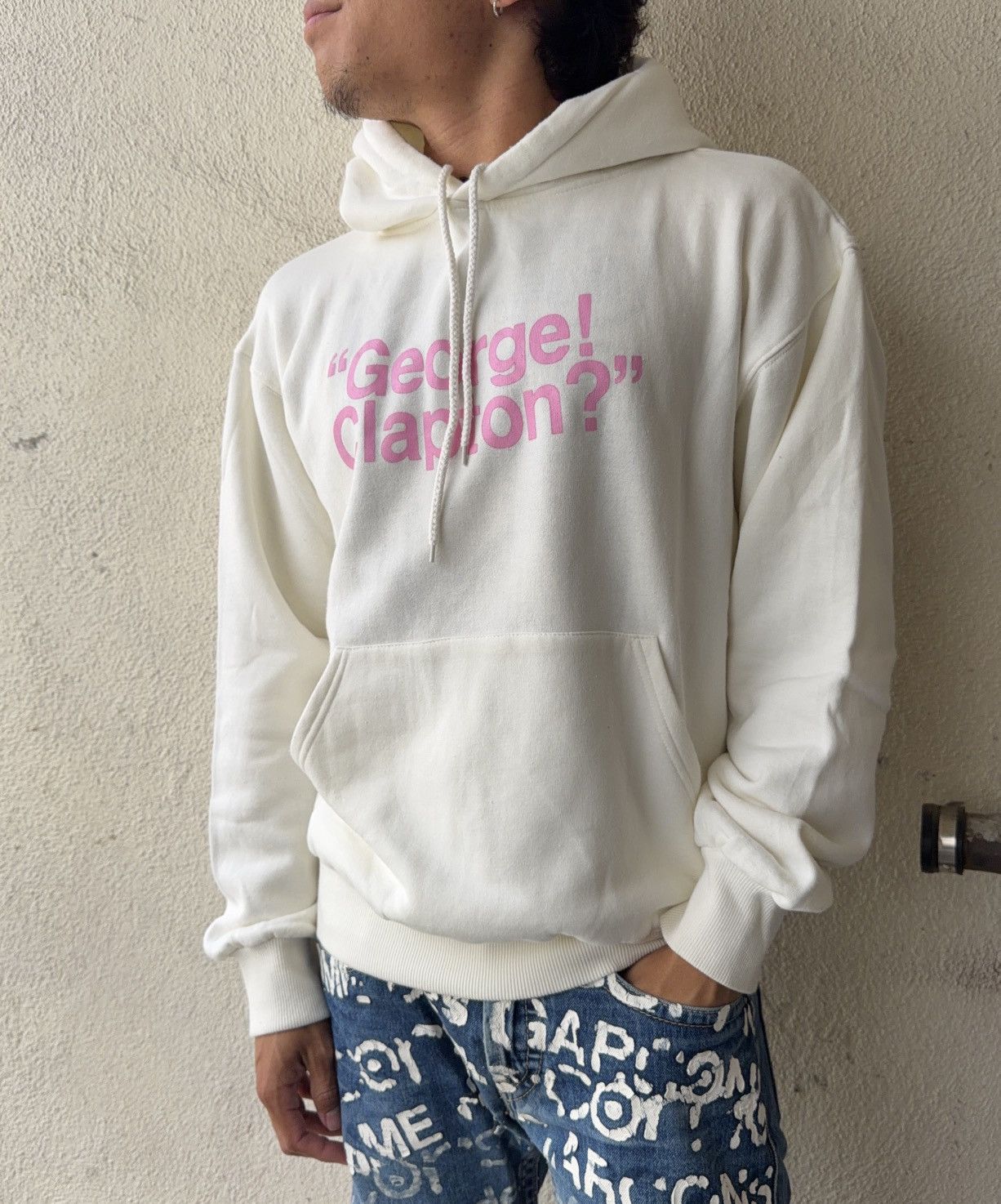 Hysteric Glamour 1990s Hysteric Glamour ‘George Clapton?’ Pink Logo Hoodie Size US M / EU 48-50 / 2 - 2 Thumbnail