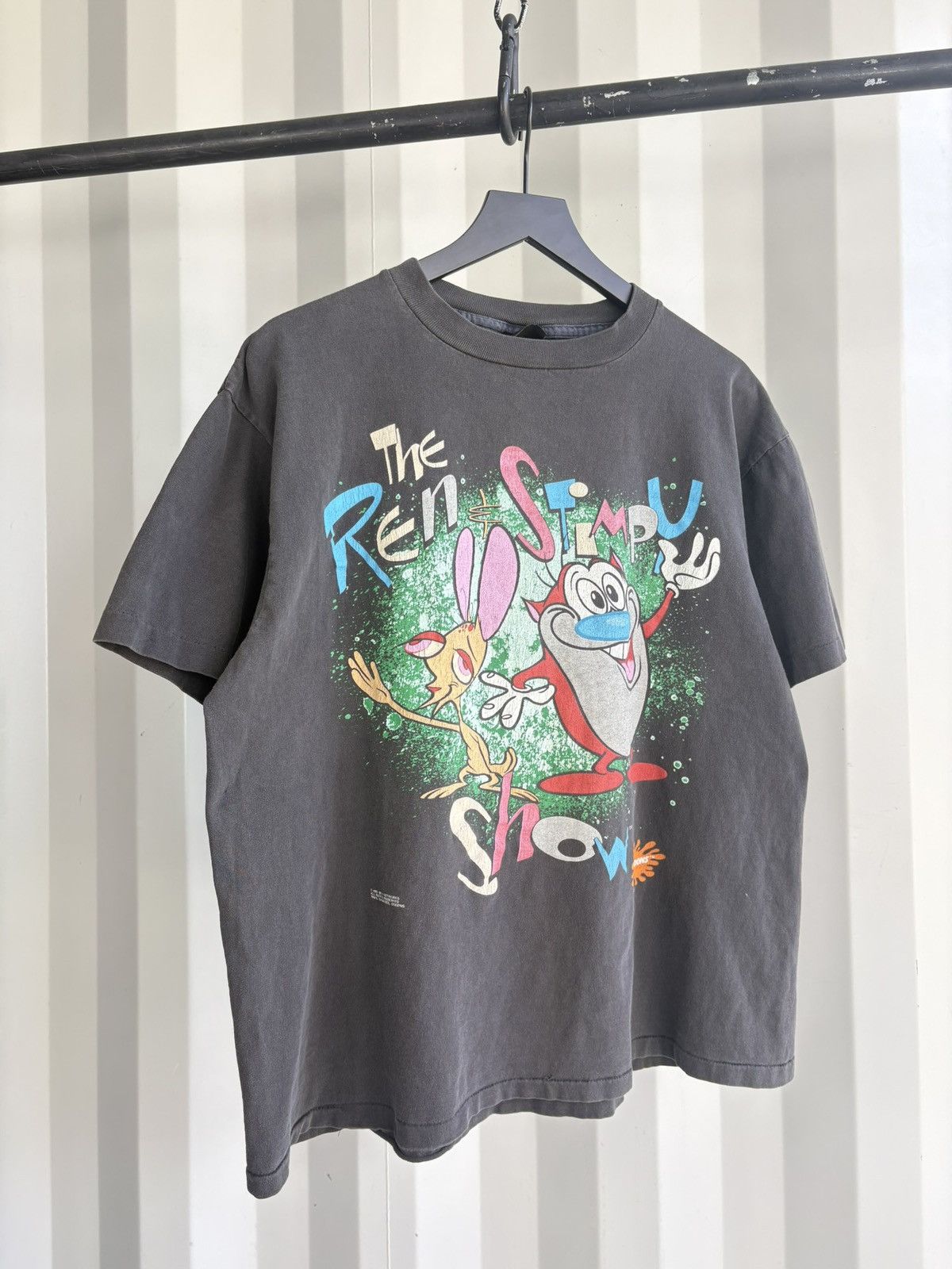 Vintage Ren and Stimpy Thrashed Faded Shirt Distressed GRUNGE Size US XL / EU 56 / 4 - 1 Thumbnail
