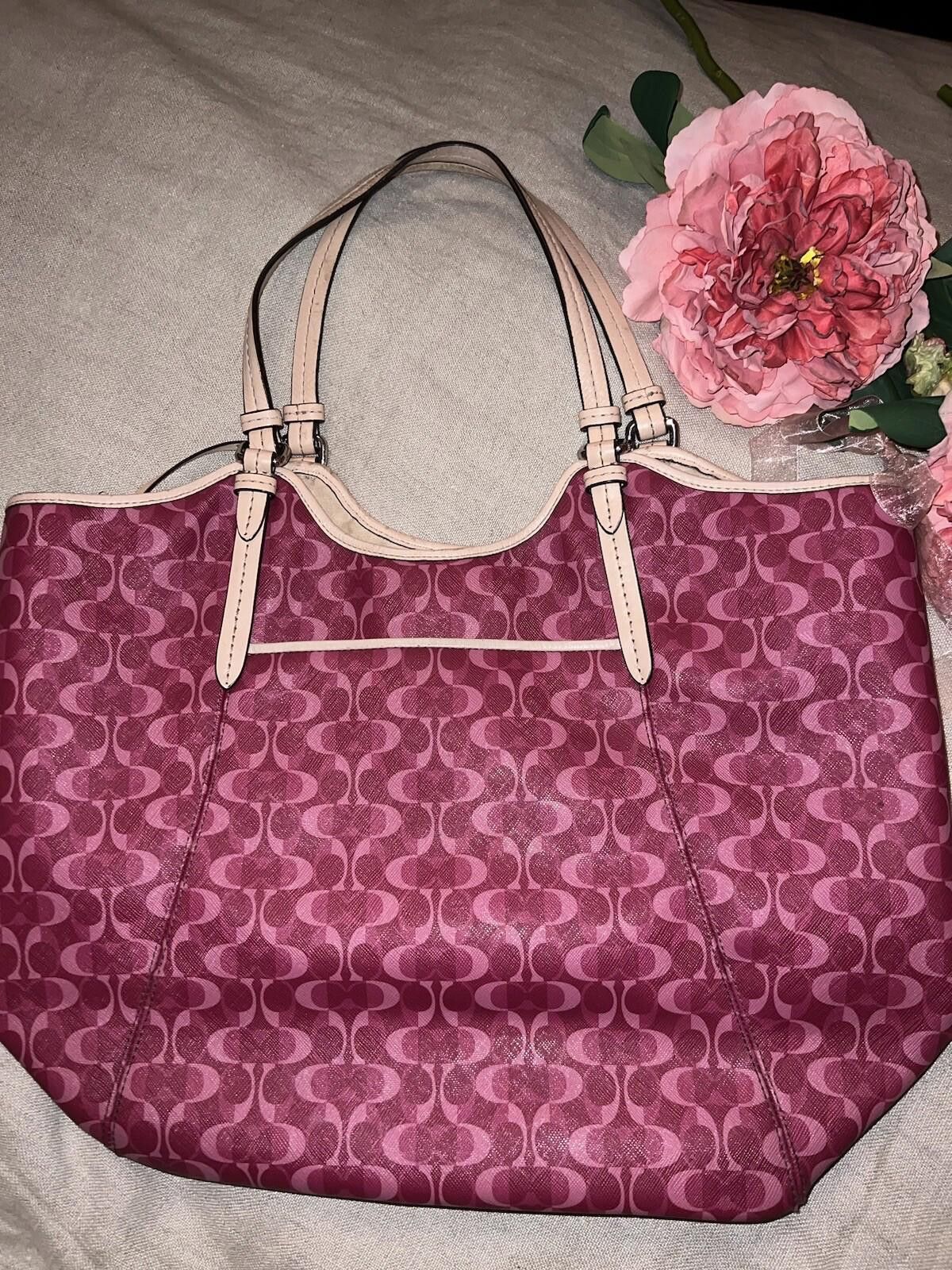 Coach Coach Peyton Dream F25522 Hand Bag Purse Tote Bordeaux Pink Size ONE SIZE - 11 Thumbnail