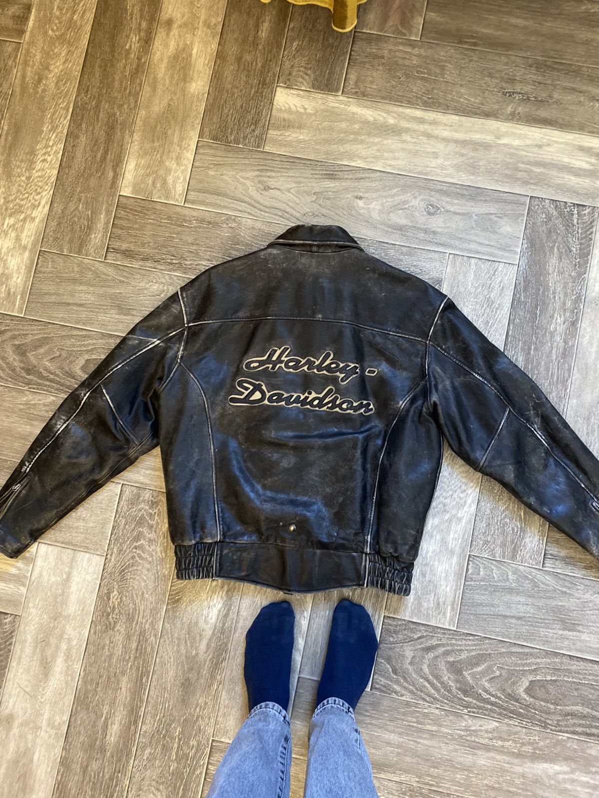 Harley Davidson × Vintage 1993 Harley Davidson vintage leather jacket racing Size US L / EU 52-54 / 3 - 15 Thumbnail