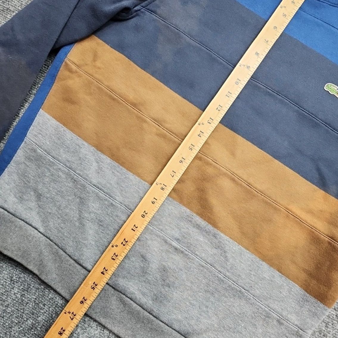 Lacoste Lacoste Sweatshirt Men XL Colorblock Crewneck Pullover Logo Blue Gray Brown Regular Cotton Pullover Season Spring Winter Fall Mens Size US XL / EU 56 / 4 - 7 Thumbnail