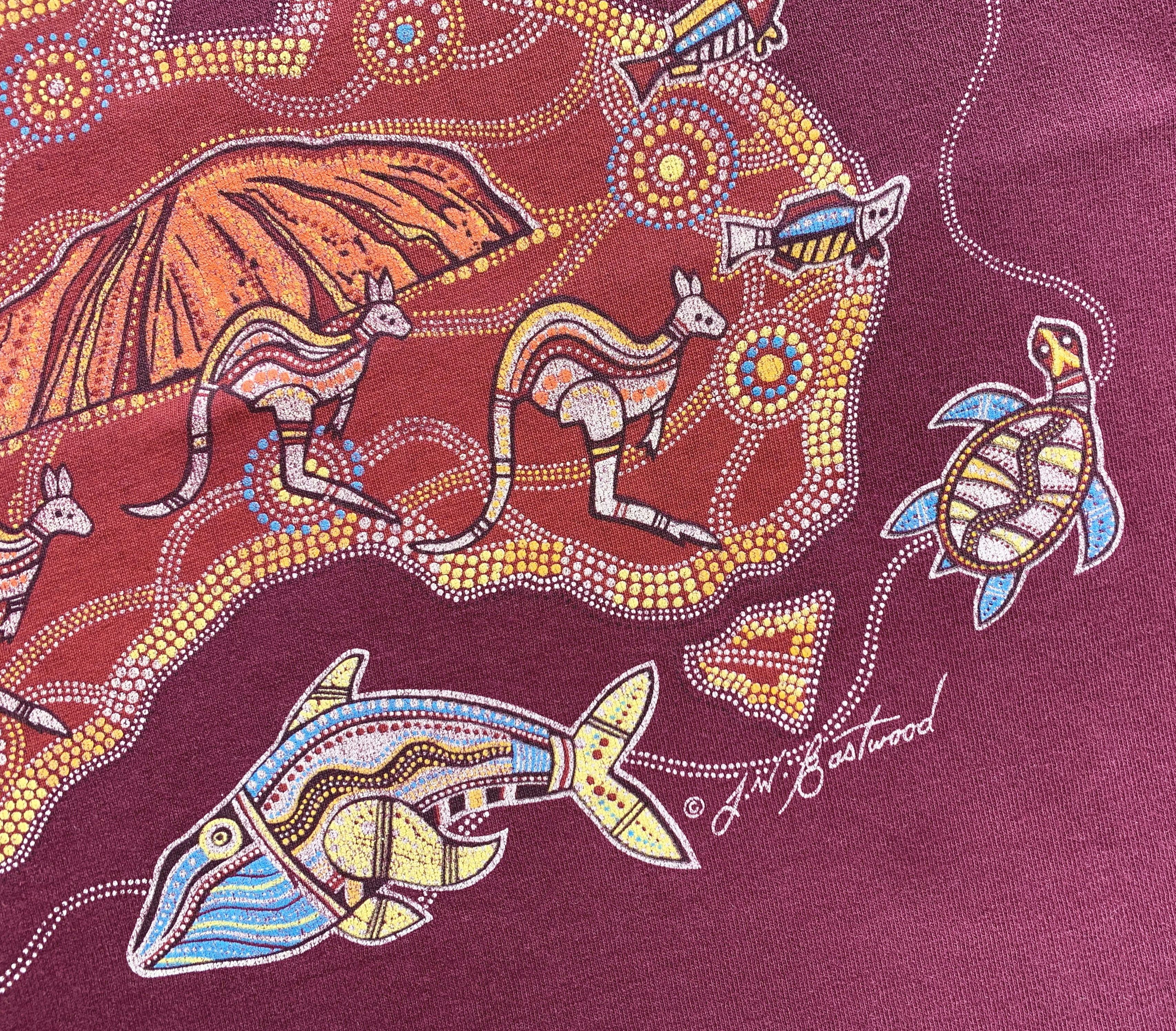 Other Y2K AUSTRALIA T Shirt JW Eastwood Aboriginal Art Tee Mozaic Size US M / EU 48-50 / 2 - 8 Thumbnail