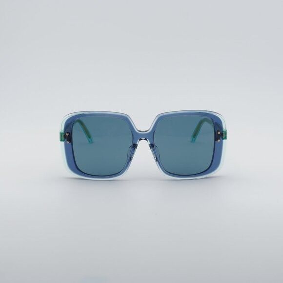 Dior Dior DIORHIGHLIGHT S3F 30B0 Sunglasses Shiny Blue Square Size ONE SIZE - 2 Thumbnail