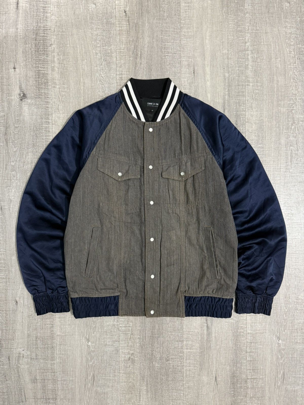 Comme Ca Ism Comme ca ism by five Foxes co.ltd varsity satin denim jacket Size US M / EU 48-50 / 2 - 5 Thumbnail