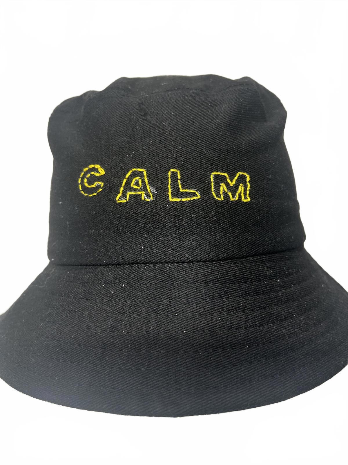 Designer Stylish Black CALM Bucket Hat Size ONE SIZE - 3 Thumbnail