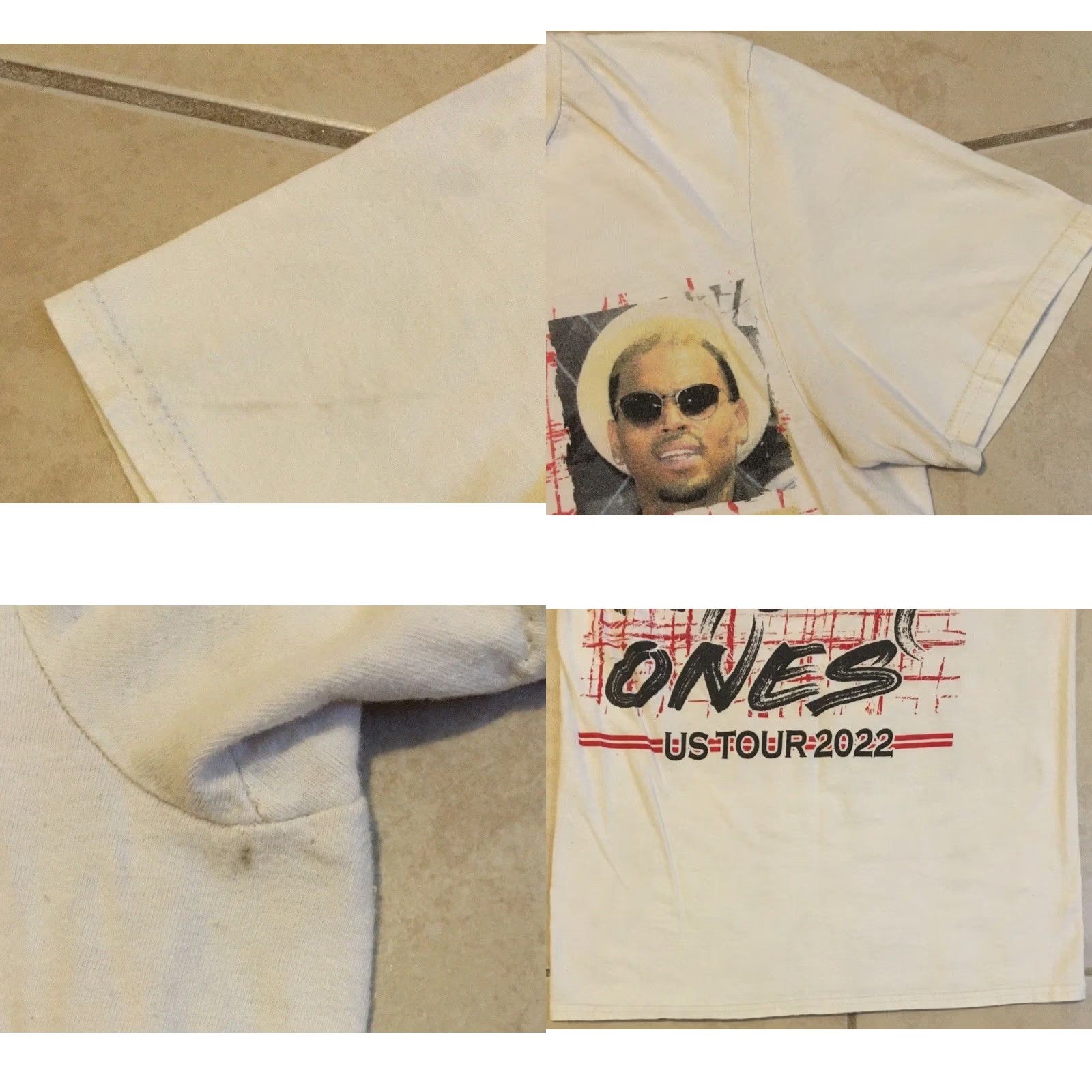 Vintage VINTAGE Chris Brown 2022 Faded Distress Tour Shirt XS S AOP Concert Hip Hop Rock Graphic Tee Mens Size US XS / EU 42 / 0 - 8 Thumbnail