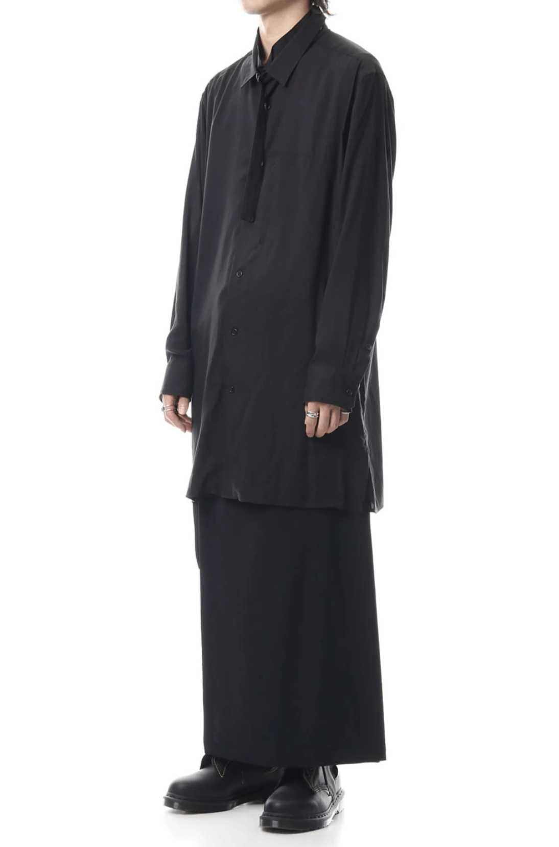 Yohji Yamamoto Pour Homme- W/Gabardine Slim Wrap Pants