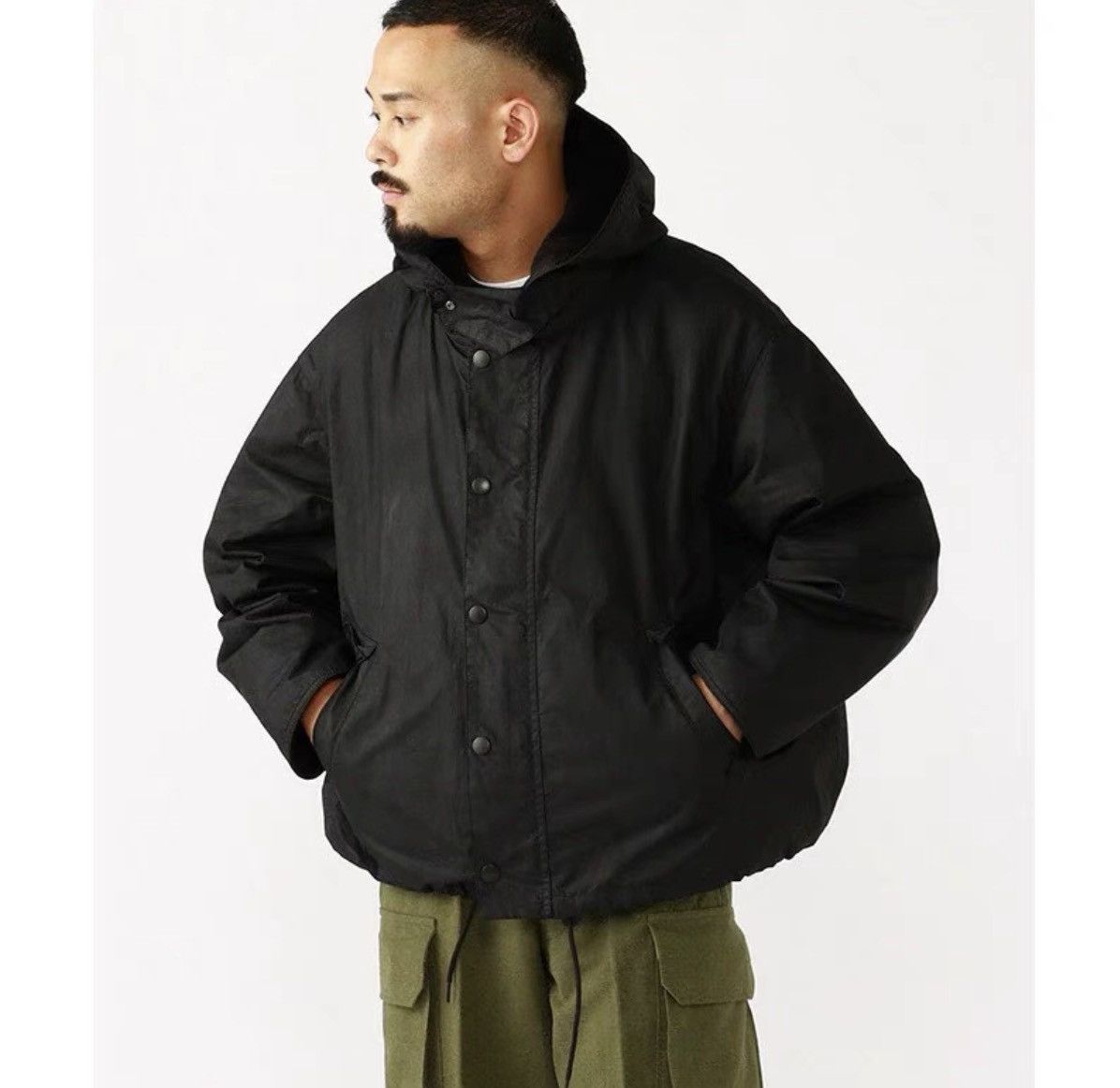 Kaptain Sunshine KAPTAIN SUNSHINE X BARBOUR BIG TRANSPORT HOODED JACKET Size US M / EU 48-50 / 2 - 6 Thumbnail