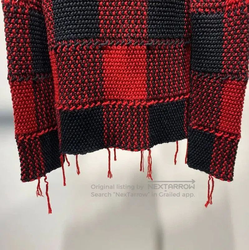 Valentino Valentino Black and Red Checkered Knit Sweater . Size US M / EU 48-50 / 2 - 4 Thumbnail