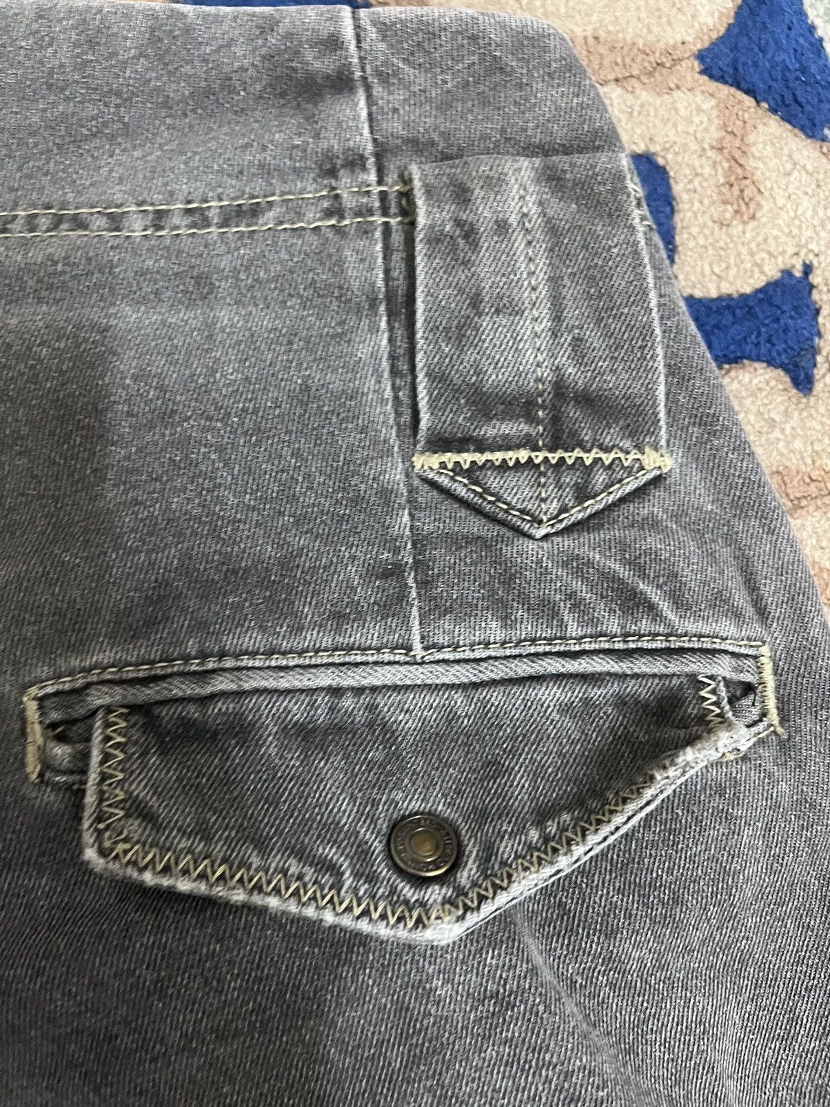 Japanese Brand Vintage Ginwash Grey Monster Workwear Baggy Carpenter Denim Size US 32 / EU 48 - 13 Thumbnail