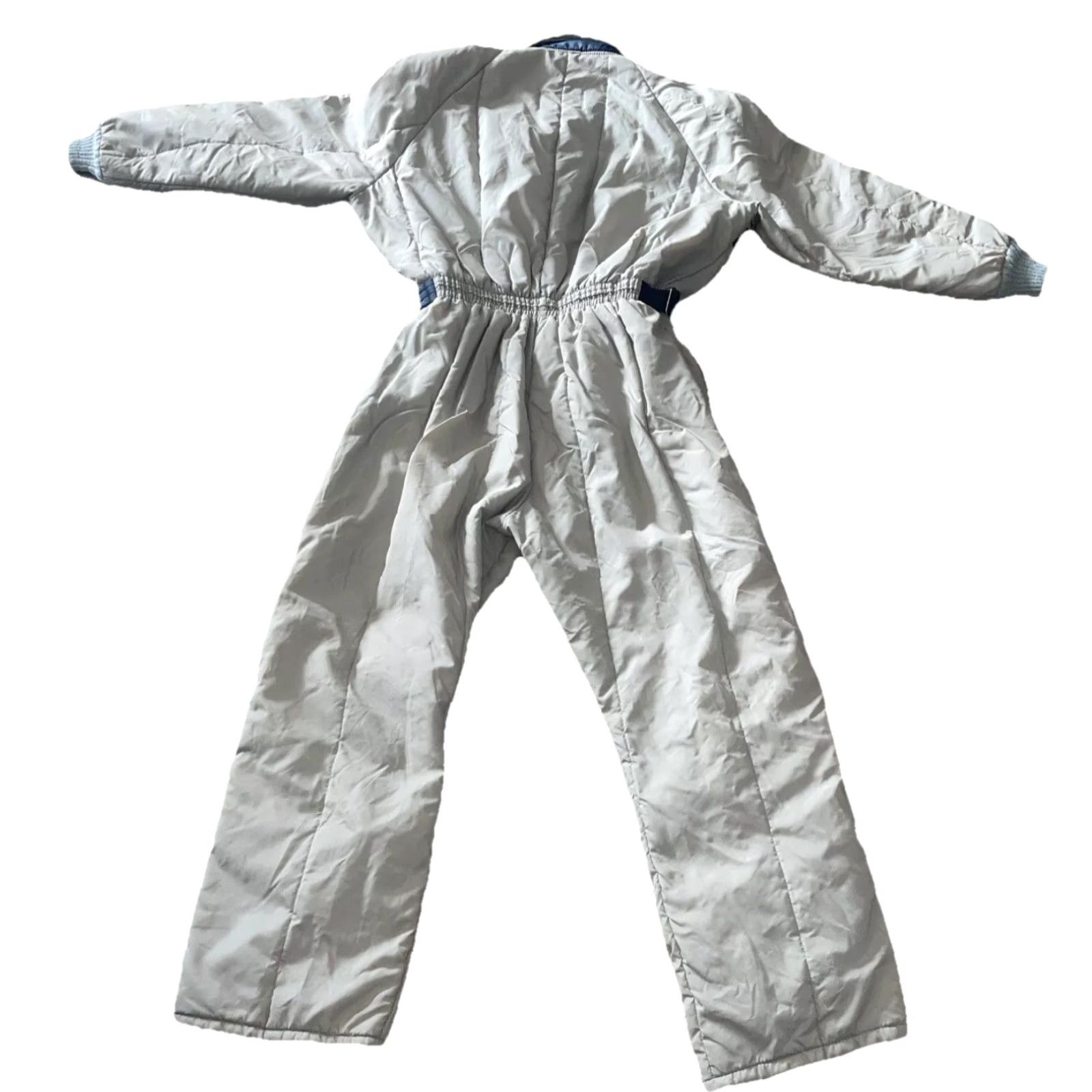 Walls VINTAGE Walls Blizzard Pruf Coveralls Men's XL Gray Striped Nylon Quilted Insulated Weathergear Zip Pockets Zip Legs USA Gru Size US 36 / EU 52 - 3 Thumbnail