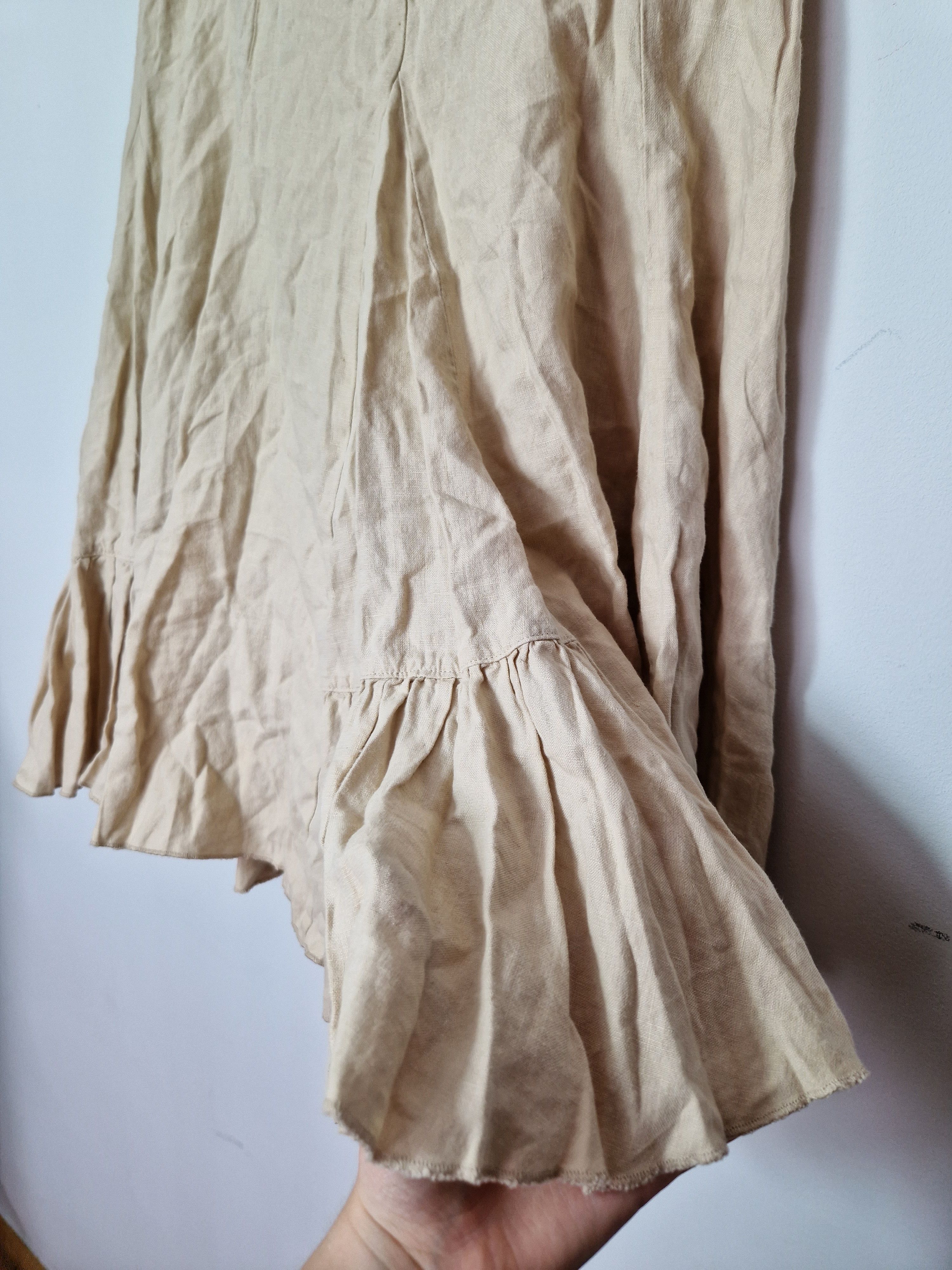Vintage vintage amazing flared linen skirt avant garde japanese Size 28" / US 6 / IT 42 - 11 Thumbnail