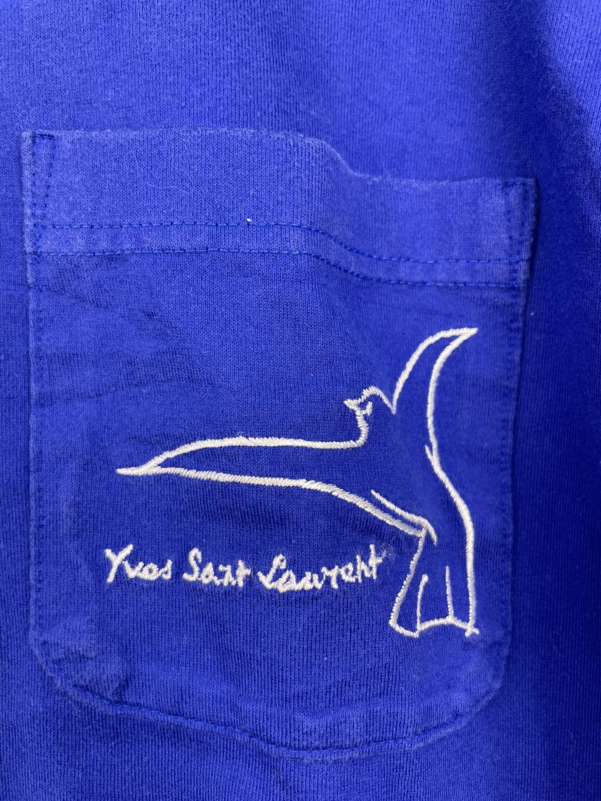 Vintage × Yves Saint Laurent Vintage Yves Saint Laurent pocket tee embroidered logo Size US M / EU 48-50 / 2 - 4 Thumbnail