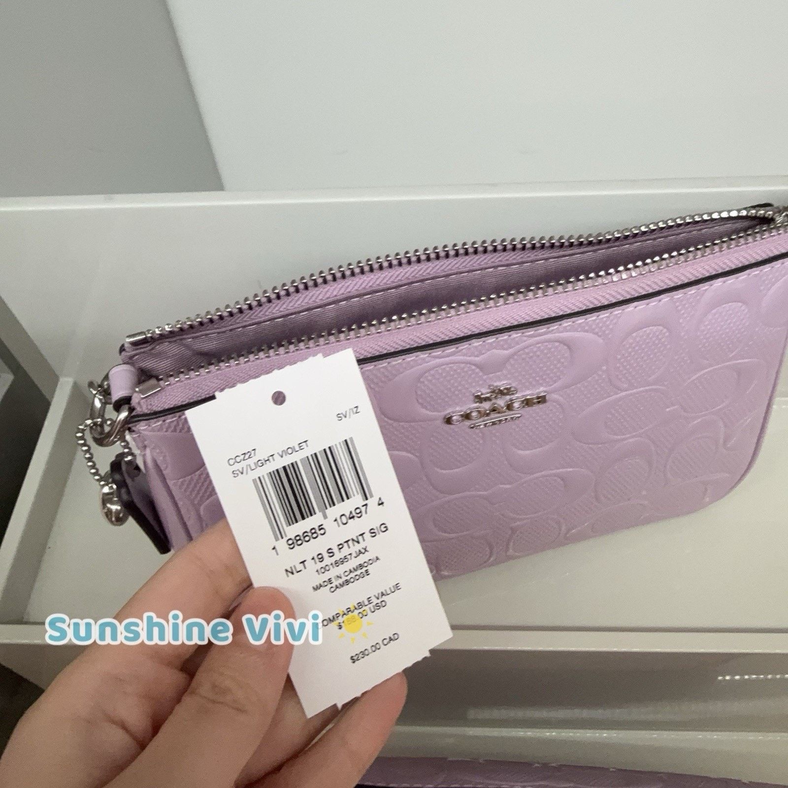 Coach NWT Coach Nolita 19 In Signature Leather Heart Charm CCZ27 Size ONE SIZE - 2 Thumbnail