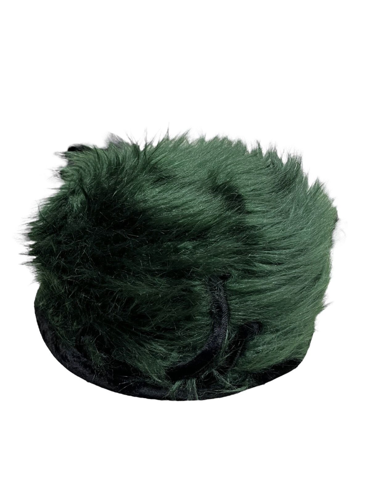 Japanese Brand Vintage MAXIM Punk Green Hairy Hat Vivienne Westwood Style💥 Size ONE SIZE - 7 Thumbnail