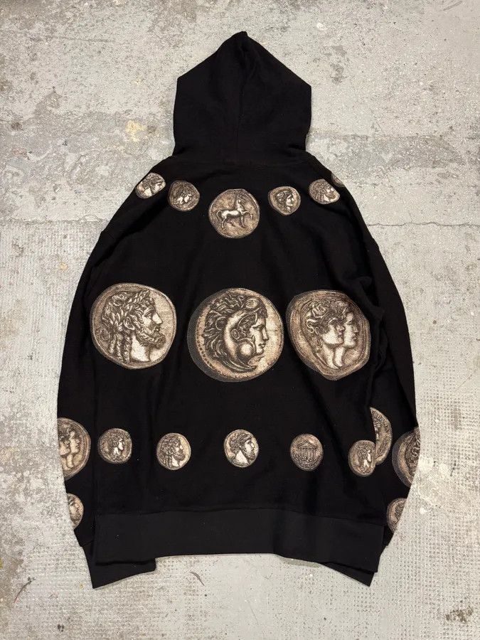 Designer × Dolce & Gabbana × Vintage SS2014 Dolce & Gabbana Roman Coins Black Hoodie Size US L / EU 52-54 / 3 - 6 Thumbnail