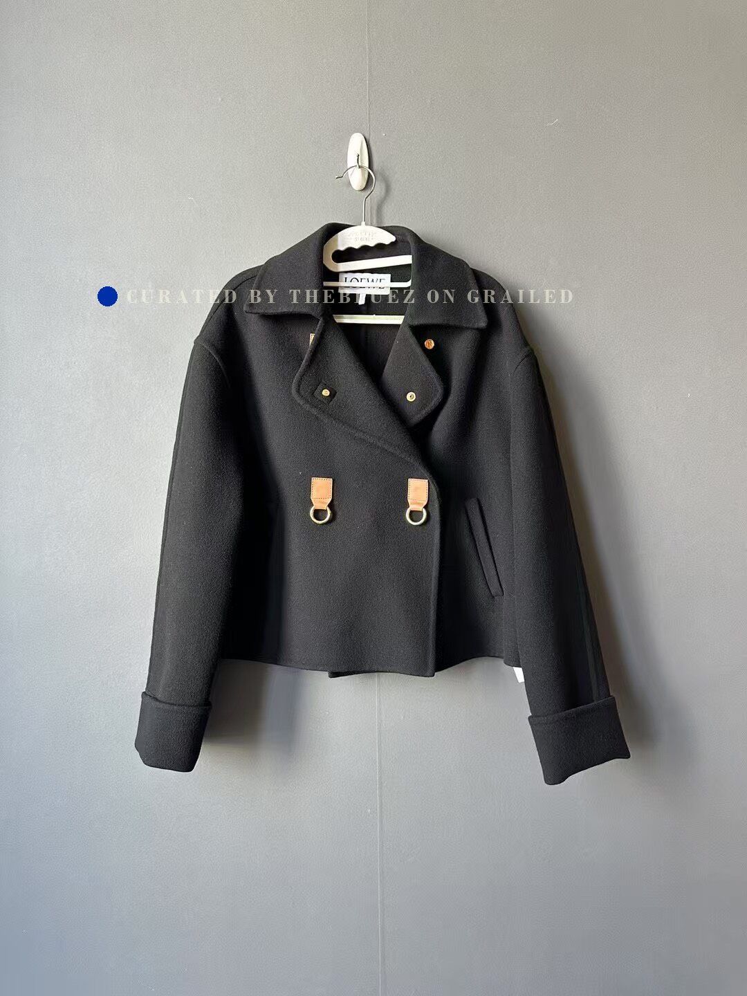 Loewe Loewe Black Wool Short Coat Size XXS / US 00 / IT 34 - 1 Thumbnail