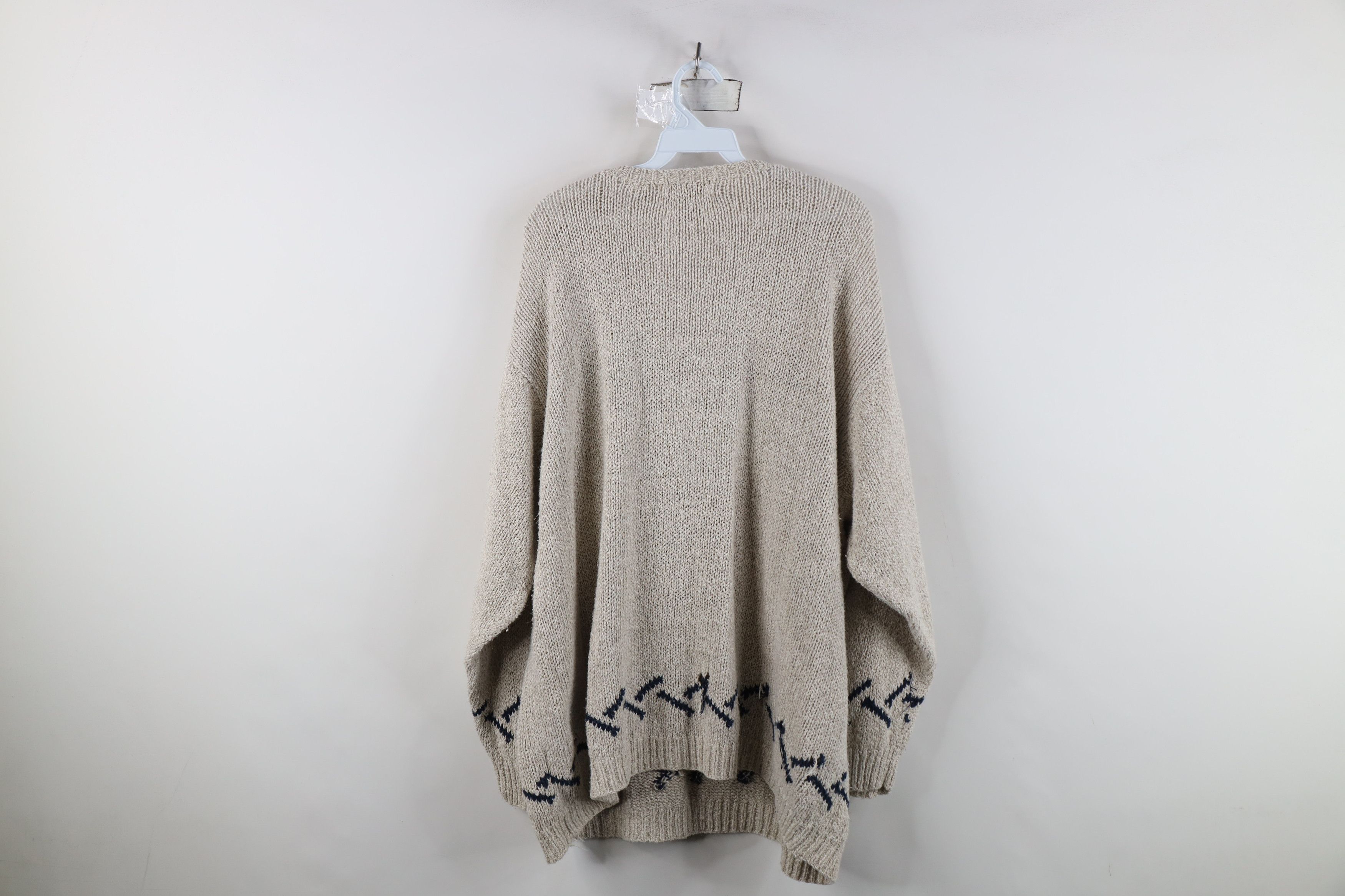Vintage Vintage 90s Streetwear Hand Knit Christmas Ski Sweater Size XXL / US 16-18 / IT 52-54 - 15 Thumbnail