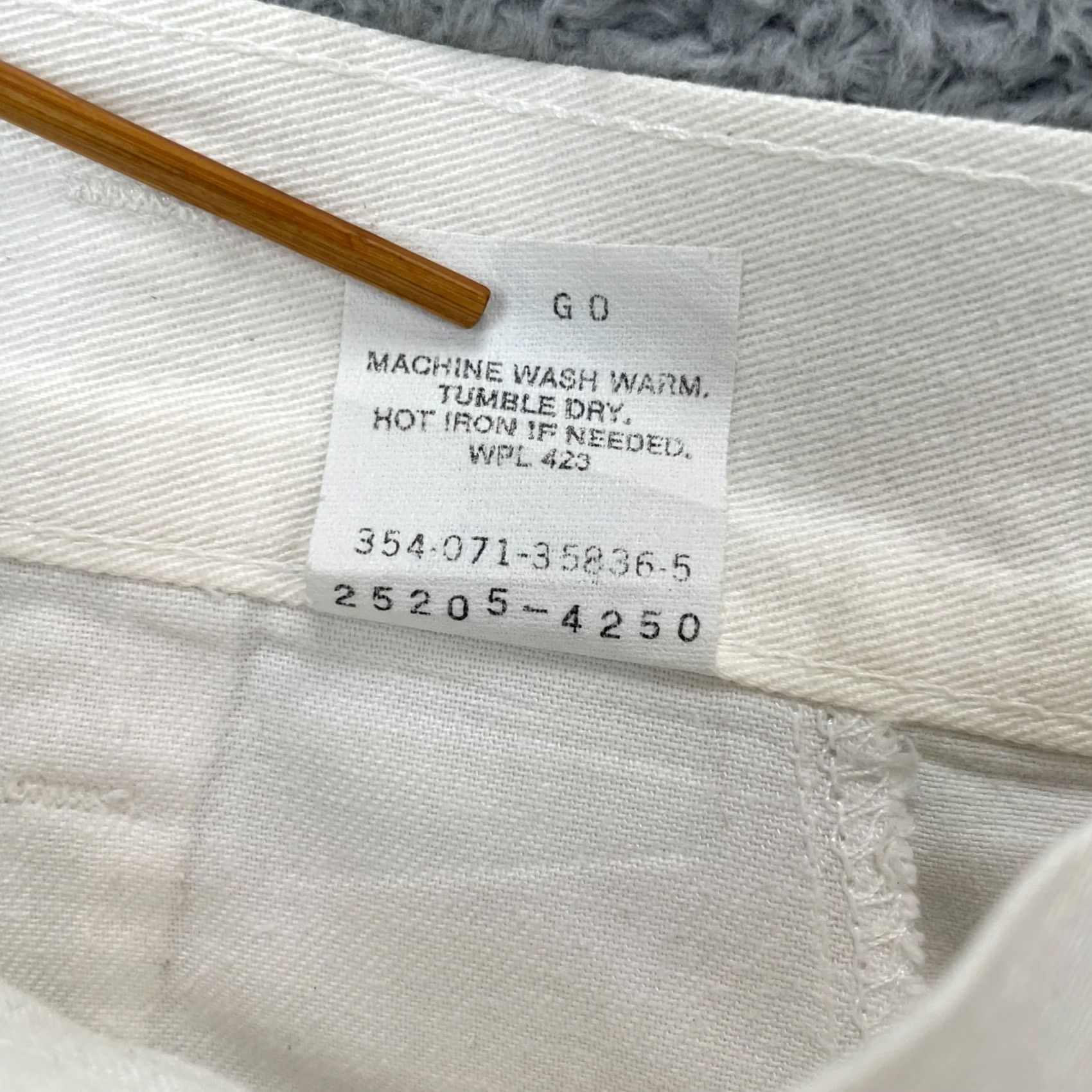 Dockers VINTAGE Dockers Pants Womens 10 White Chino Pleated Cotton Straight Leg Size 28" / US 6 / IT 42 - 4 Thumbnail