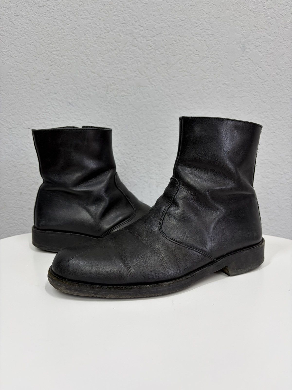 14th Addiction Vintage Rick Owens Style y2k Leather Biker Boots CCP Guidi Size US 9 / EU 42 - 8 Thumbnail