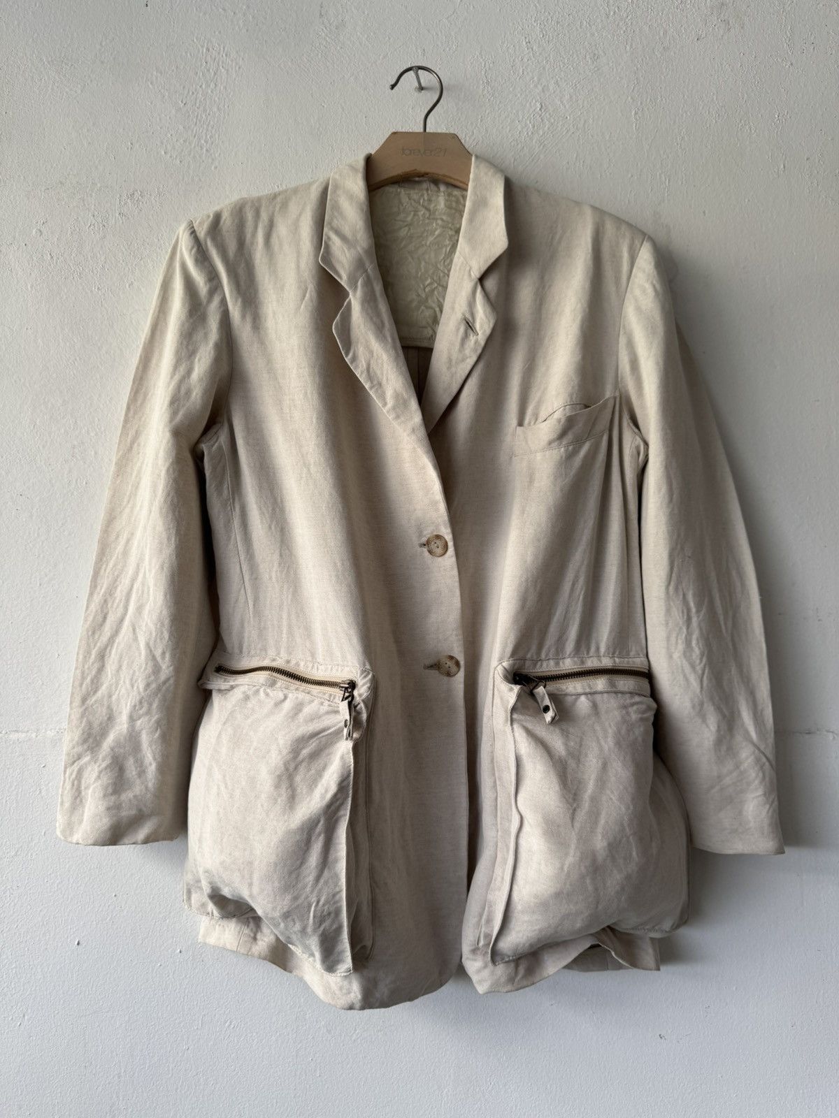 Emporio Armani Vintage Emporio Armani Double Pocket Zipper Blazer Size US S / EU 44-46 / 1 - 1 Thumbnail