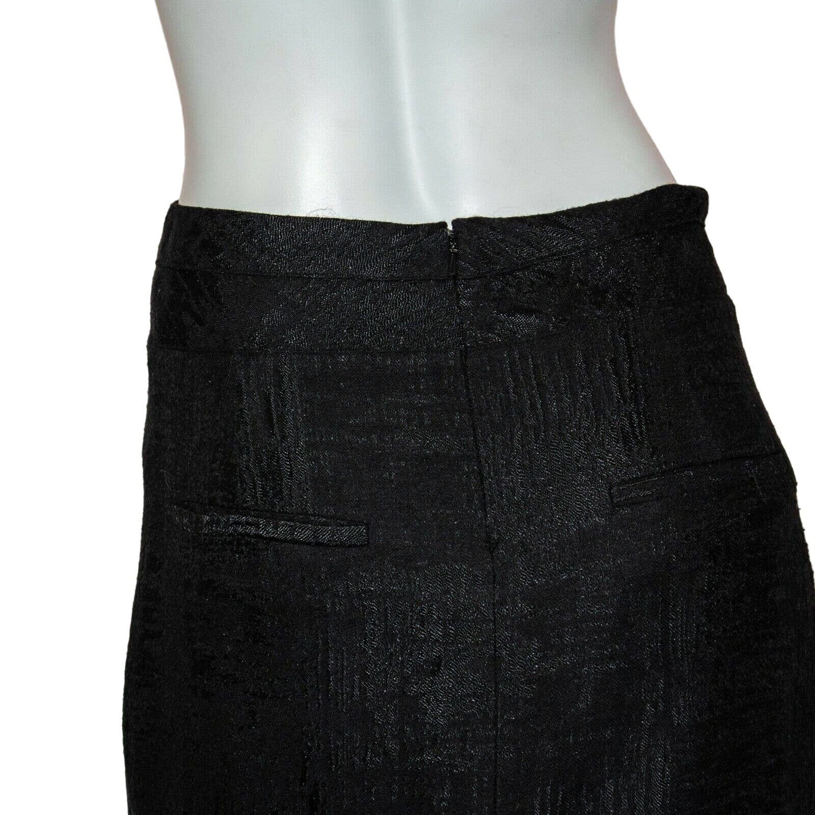 Helmut Lang vtg Helmut Lang Black Textured pencil Skirt Made in USA Size 27" / US 4 / IT 40 - 9 Thumbnail