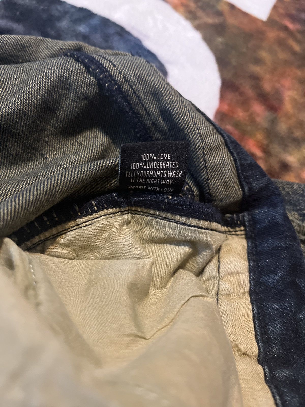 No Faith Studios No Faith Studios Green & Blue Flared Jeans Size US 31 - 6 Thumbnail