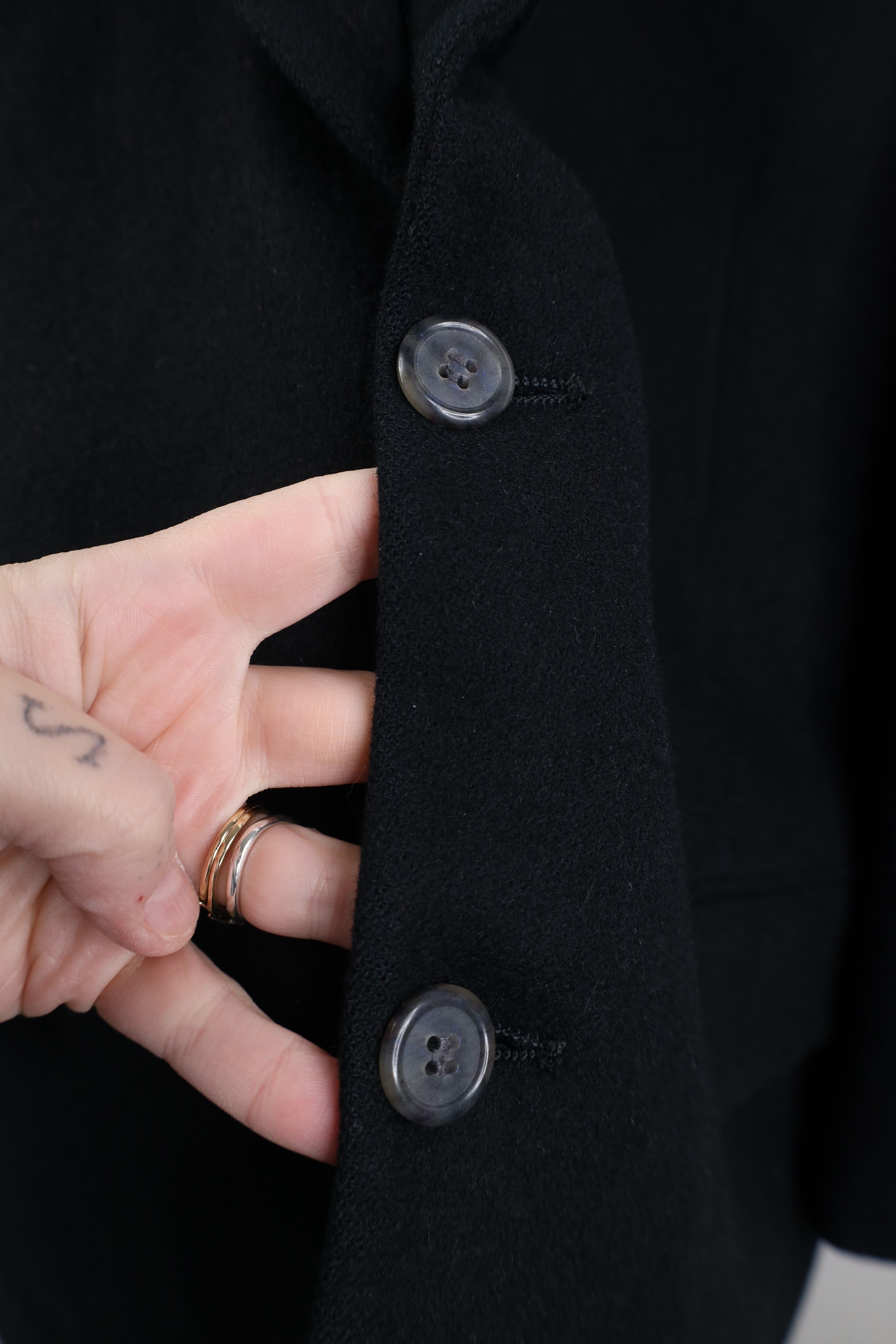Vintage Vintage 90s Hair 2 Button Suit Coat Blazer Jacket Black USA Size US XXL / EU 58 / 5 - 8 Thumbnail