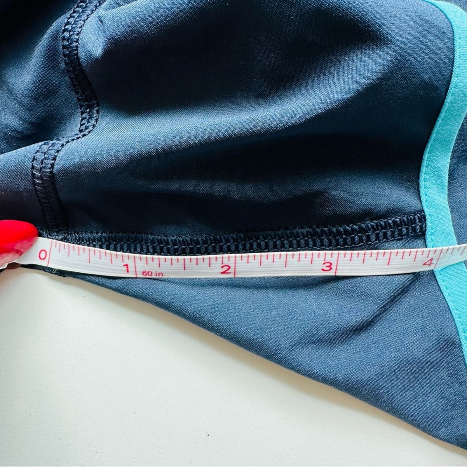 Lululemon LULULEMON Navy Blue Aqua Mini Shorts Zip Workout Active Gym Size 28" / US 6 / IT 42 - 8 Thumbnail