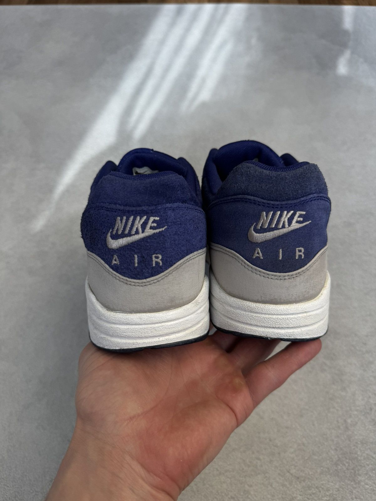 Nike Nike Air Max 1 Premium Deep Royal Granite US12 512033-408 Size US 12 / EU 45 - 4 Thumbnail
