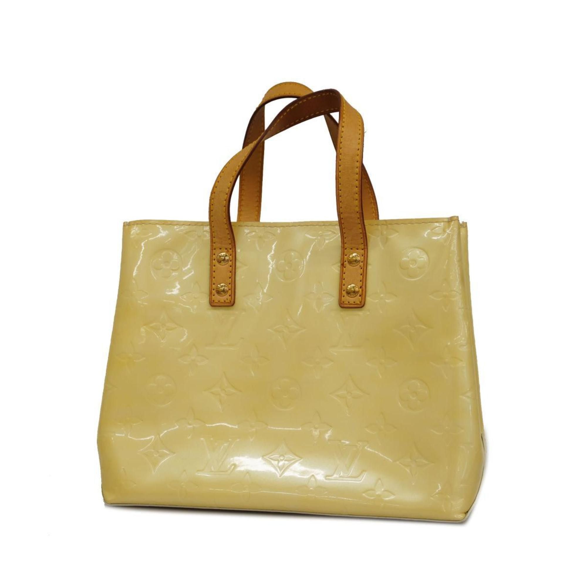image of Louis Vuitton Handbag Vernis Reed Pm M91144 Beige Women's in White