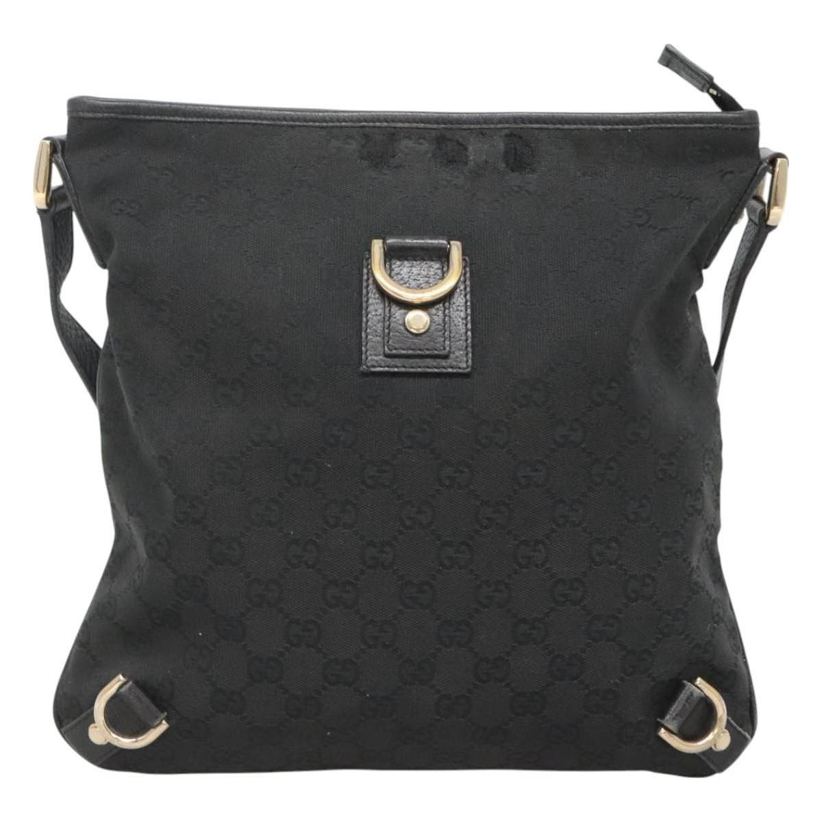 Gucci GUCCI GG Canvas Abbey Shoulder Bag Black Gold Size ONE SIZE - 2 Thumbnail