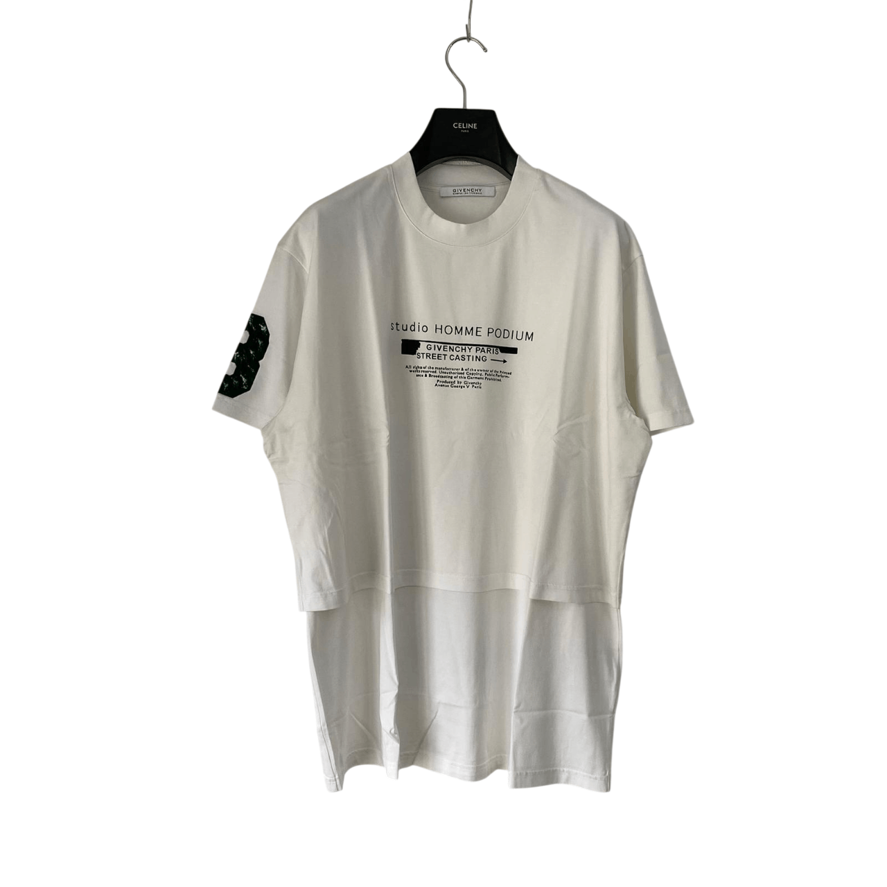 Givenchy White Layered Studio Homme Logo Oversized T-Shirt Size US M / EU 48-50 / 2 - 1 Thumbnail