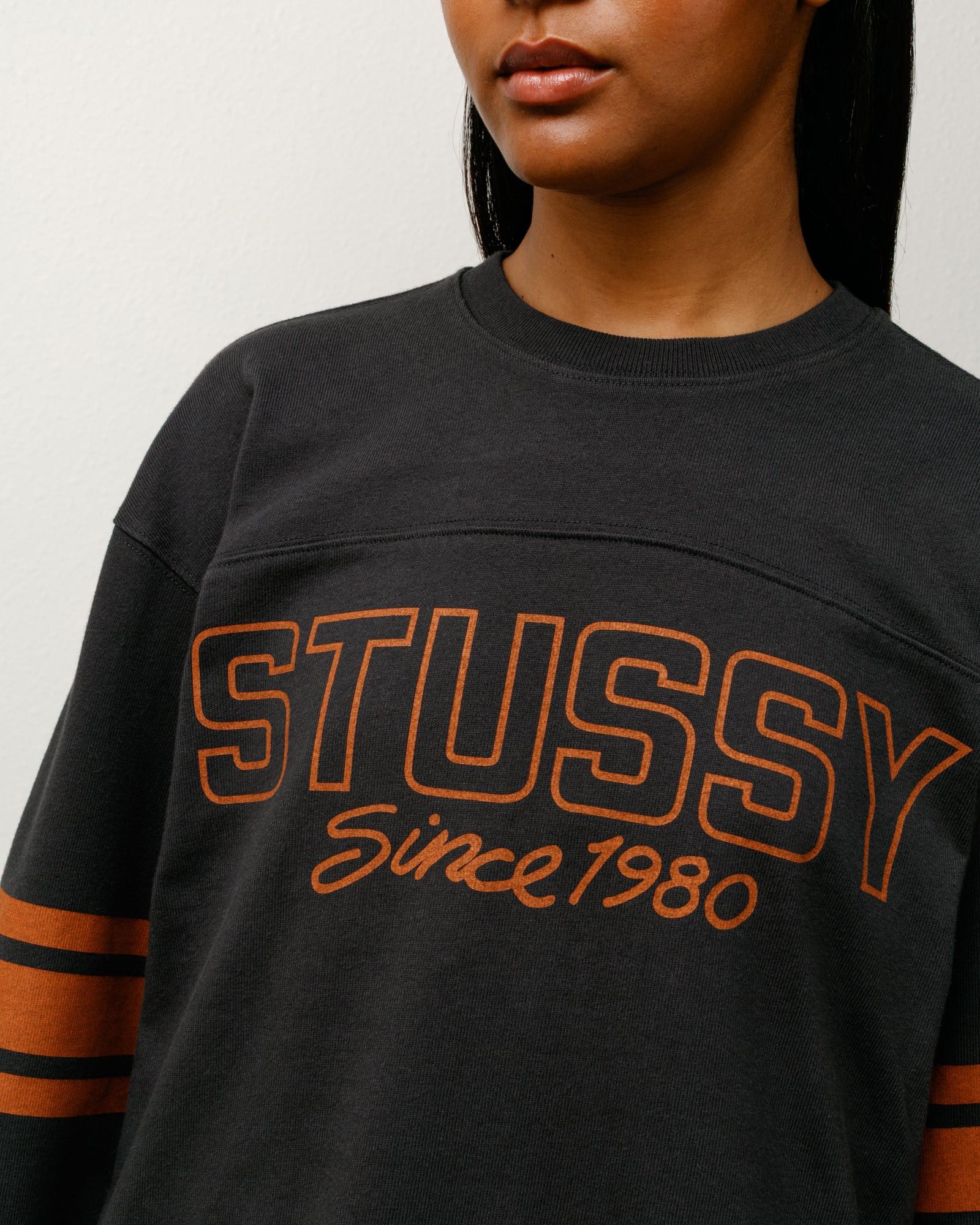 Stussy Stüssy Football Crew Black Size US L / EU 52-54 / 3 - 6 Thumbnail