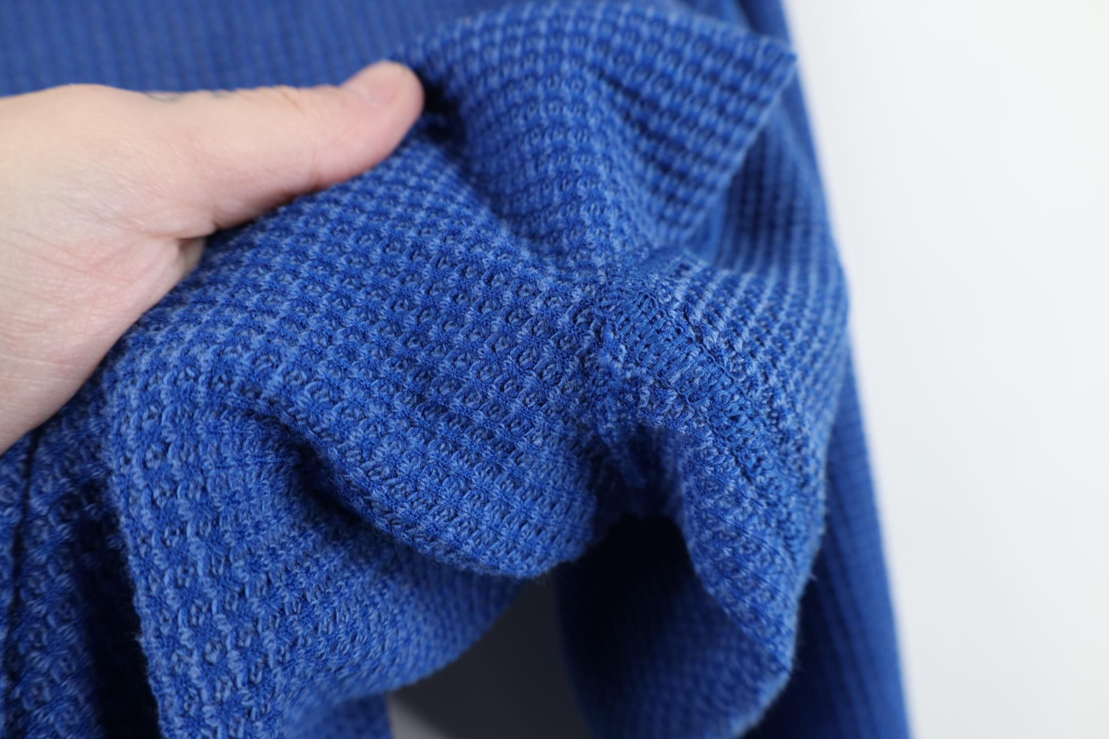 Vintage Vintage 70s Streetwear Knit Long Sleeve T-Shirt Blue USA Size US XL / EU 56 / 4 - 8 Thumbnail